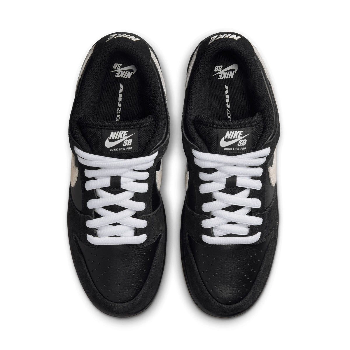 Zapatillas nike nike sb dunk low pro skate shoes - black/white-black-gum light brown