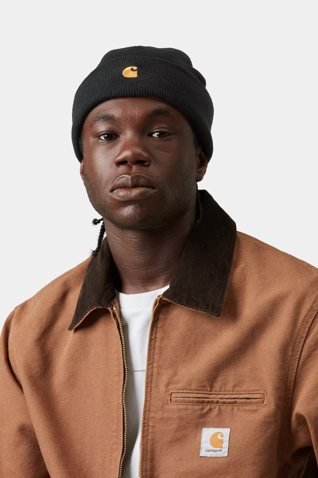 Gorro Carhartt Wip Chase Beanie - Black / Gold