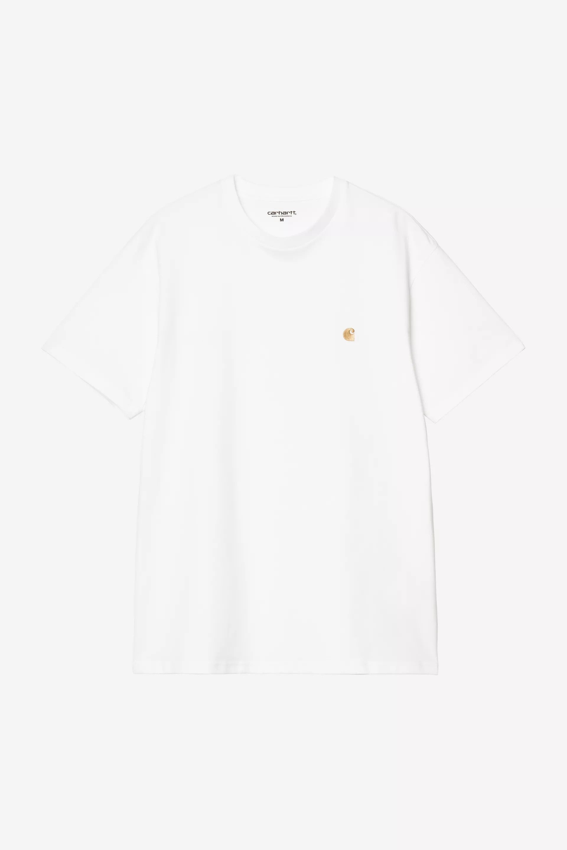 Camiseta Carhartt Wip S/S Chase - white / gold