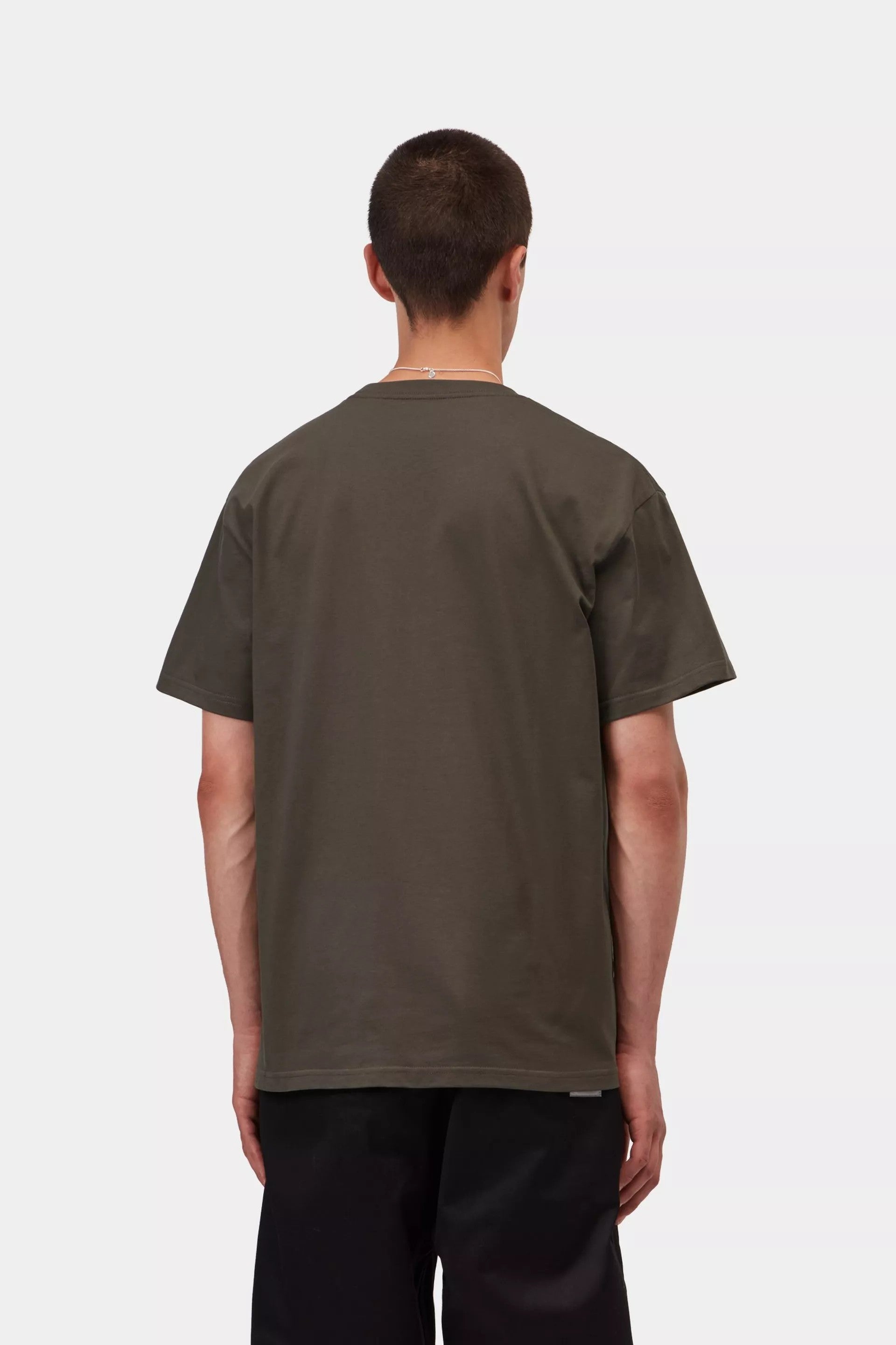 Camiseta carhartt wip s/s chase t-shirt - shungite / gold
