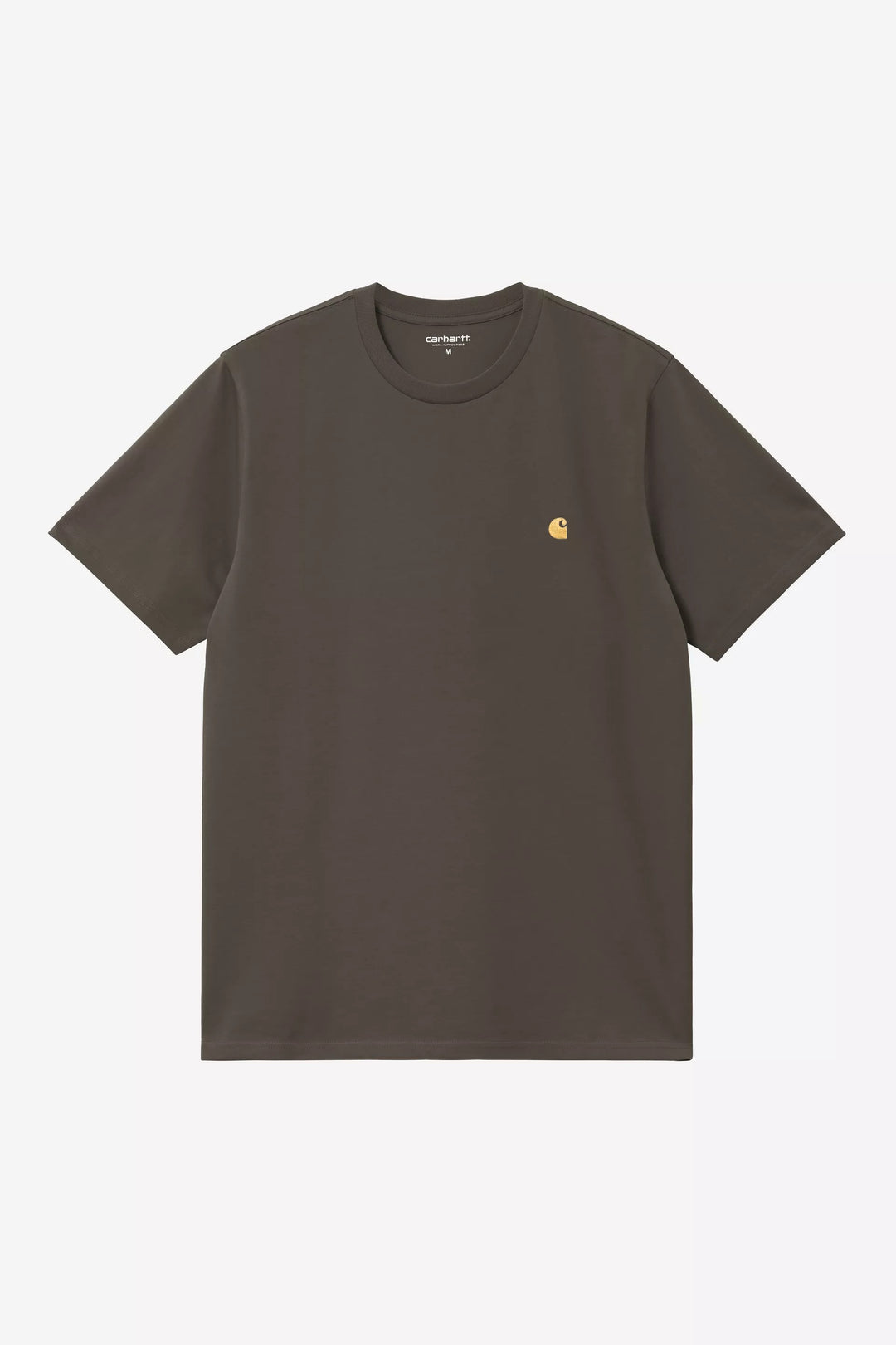 Camiseta carhartt wip s/s chase t-shirt - shungite / gold