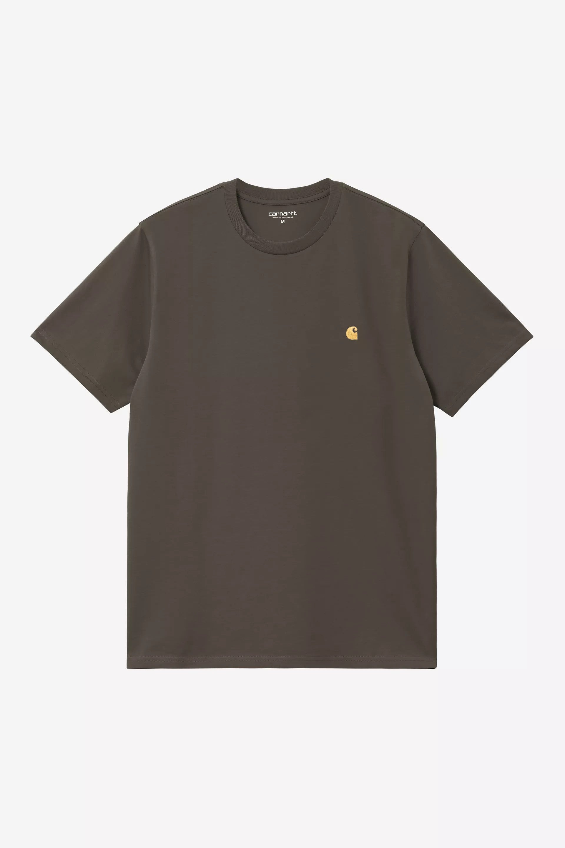 Camiseta carhartt wip s/s chase t-shirt - shungite / gold