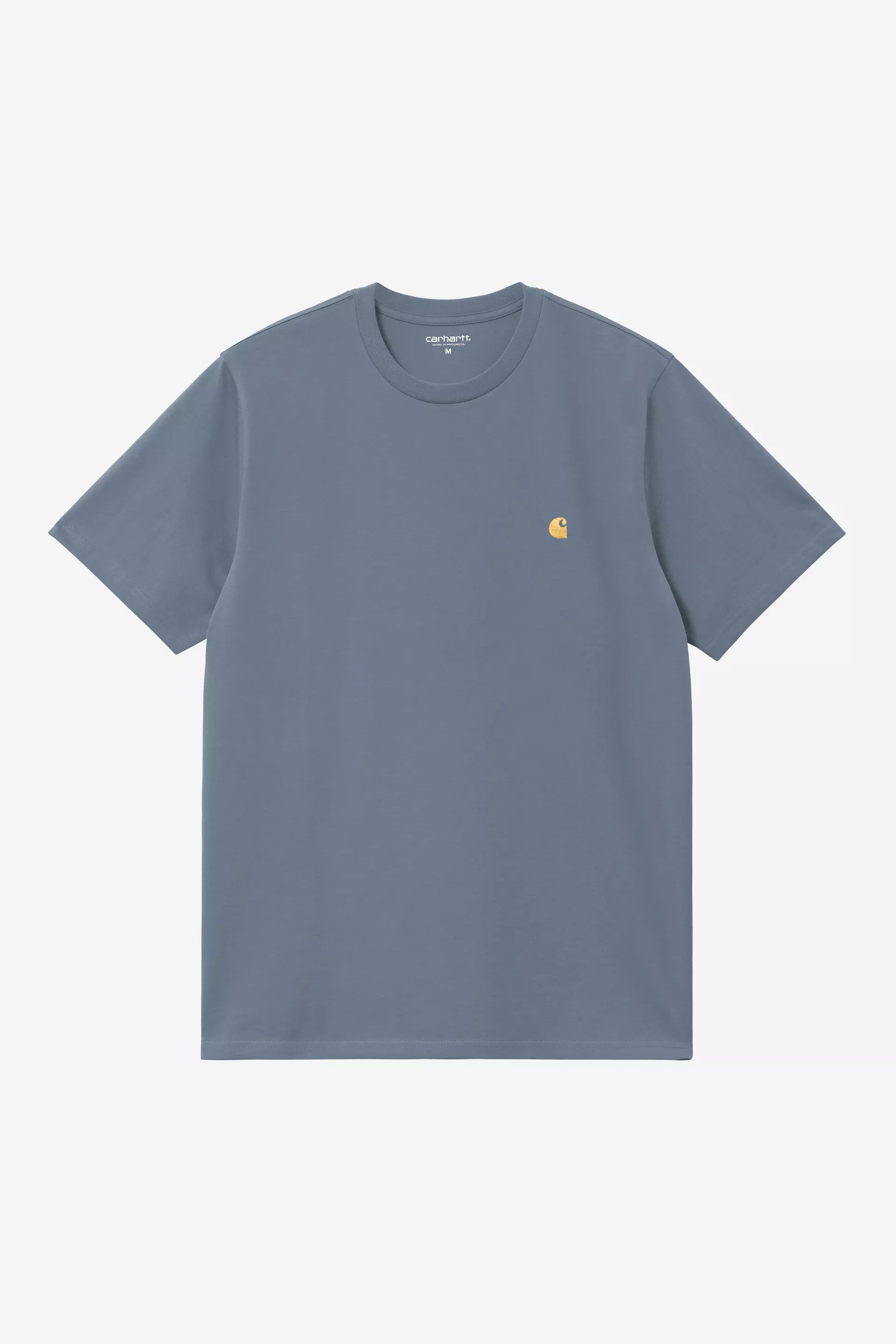 Camiseta carhartt wip s/s chase t-shirt - icesheet / gold