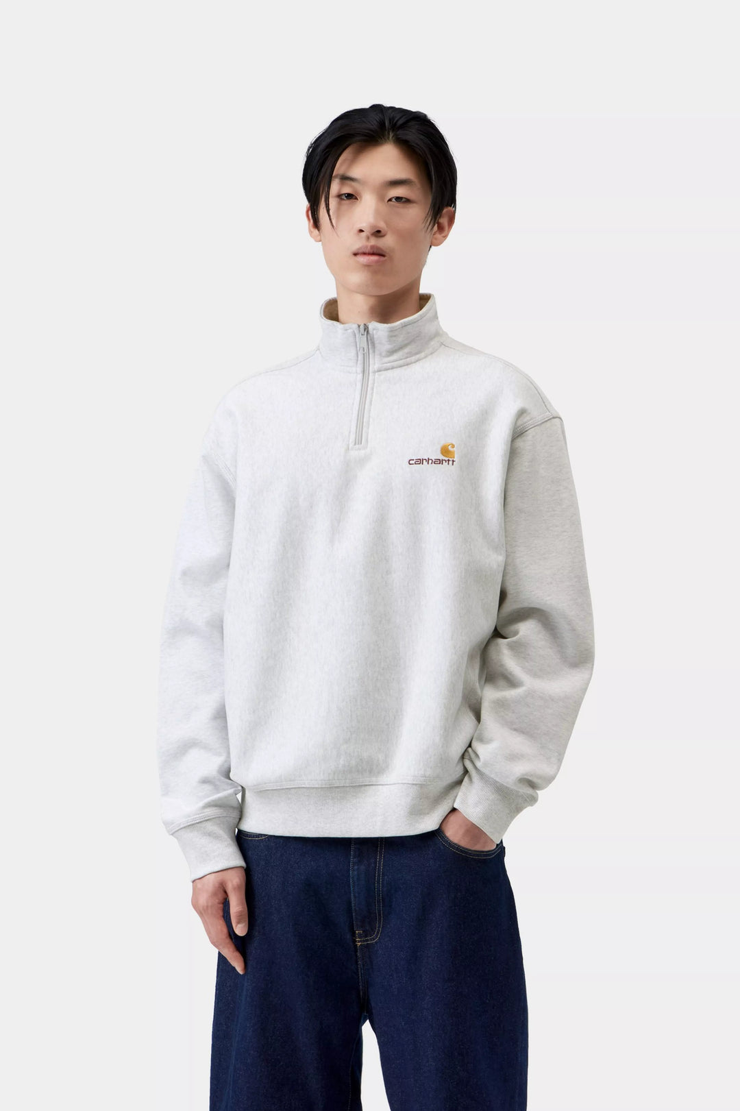 Sudadera Carhartt Wip Half Zip - ash heather