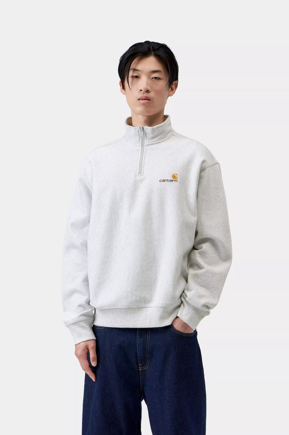 Sudadera Carhartt Wip Half Zip - ash heather