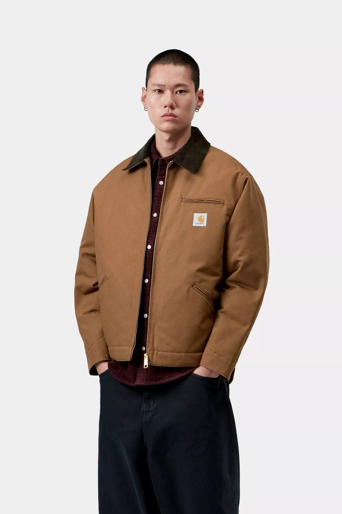 Chaqueta Carhartt wip og detroit jacket - wip h brown / tobacco rigid