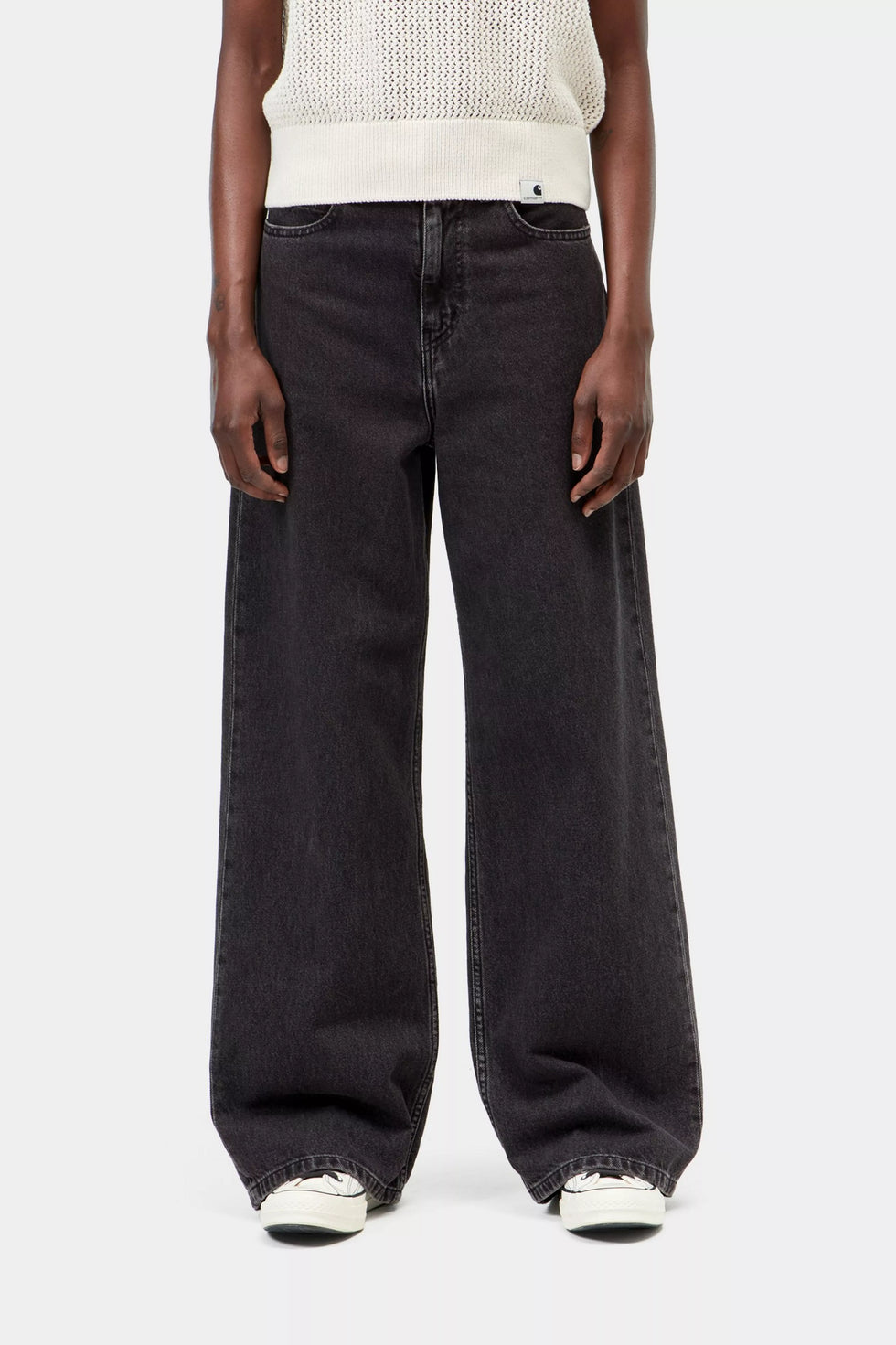 Pantalon Carhartt Wip Jane - black heavy stone wash