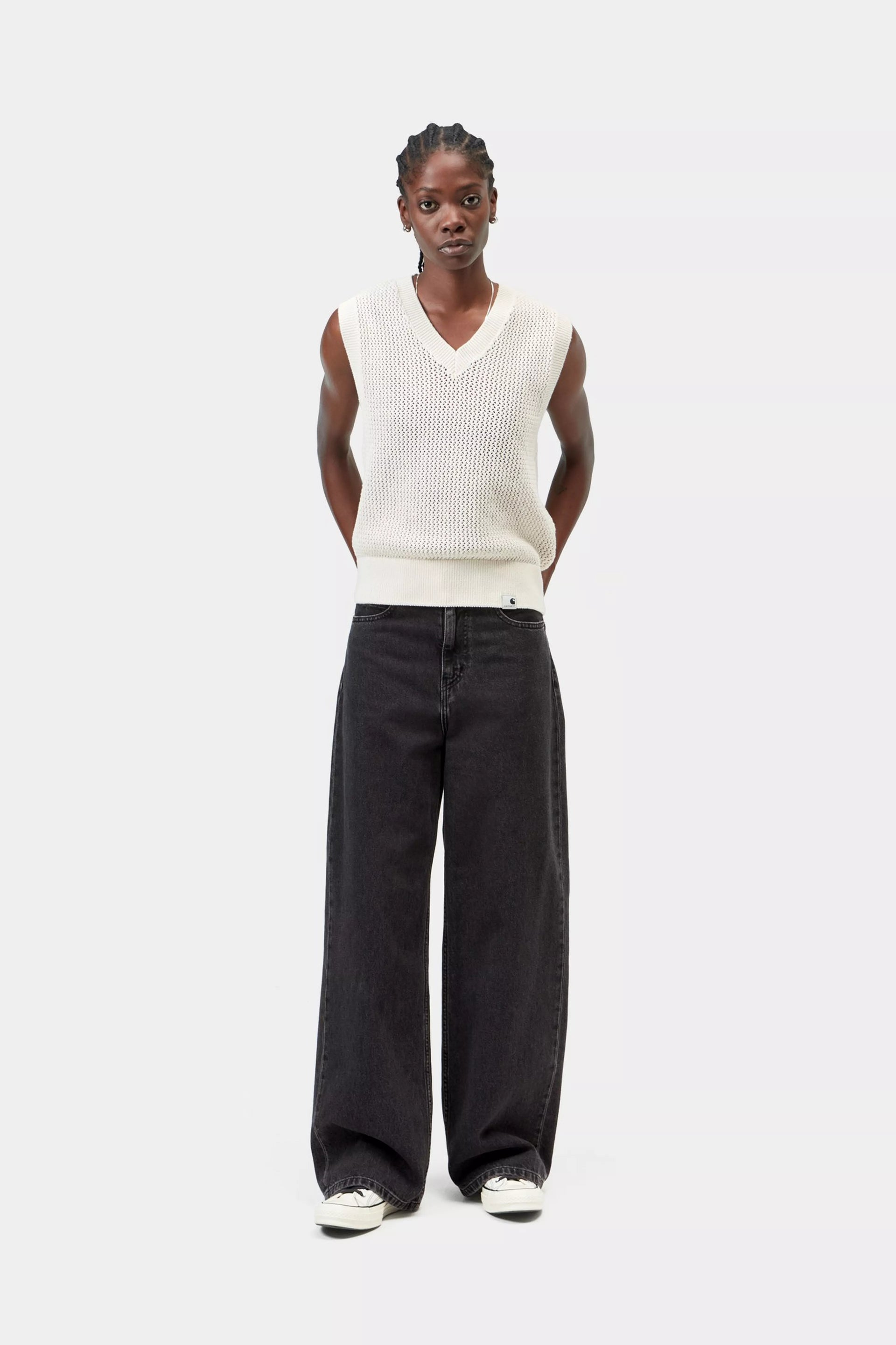 Pantalon Carhartt Wip Jane - black heavy stone wash
