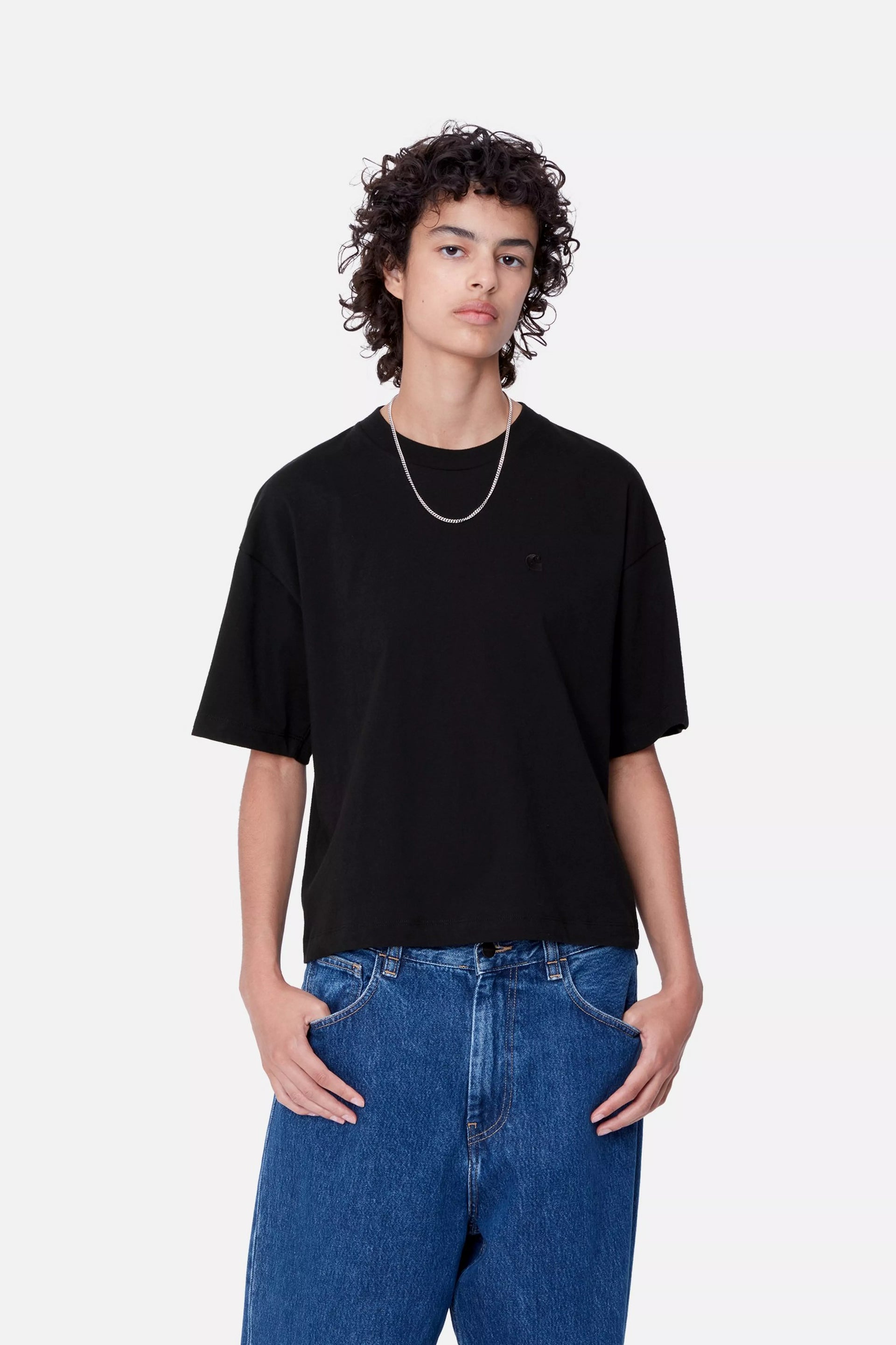 Camiseta Carhartt Wip Mujer  S/S Chester - black