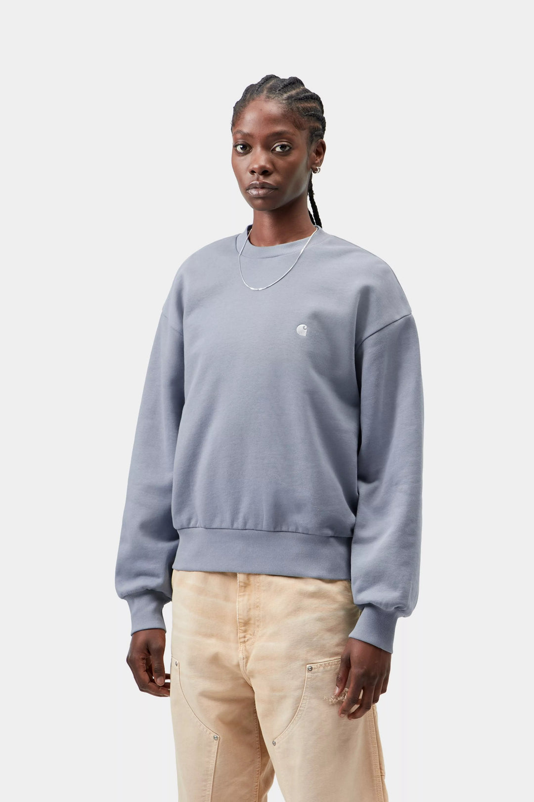 Sudadera Carhartt Wip W  Casey SweatShirt Cotton Sweat - shady blue / silver