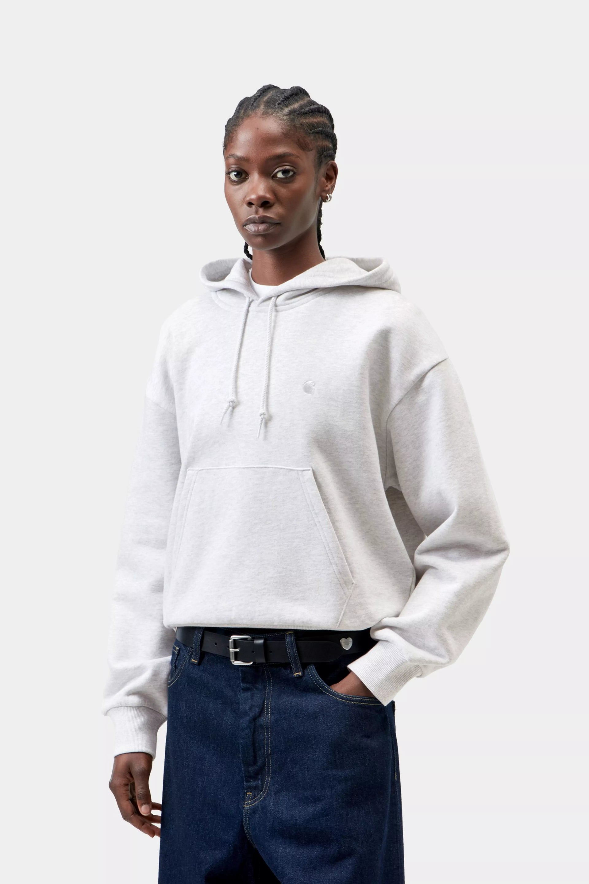 Sudadera Carhartt Wip W  Hooded Casey SweatShirt - ash heather / silver