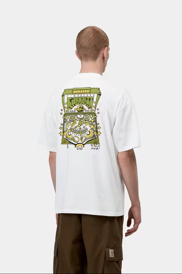 Camiseta Carhartt Wip S/S Pinball T-Shirt Organic - white