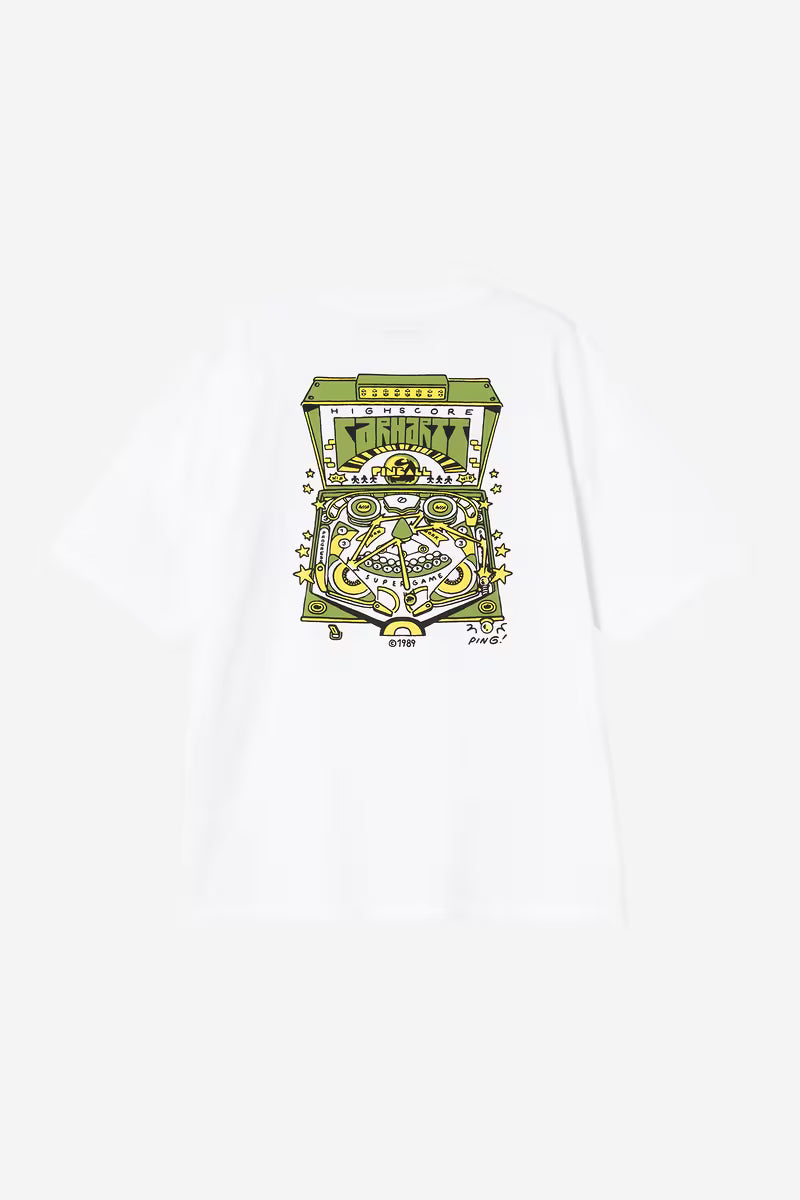 Camiseta Carhartt Wip S/S Pinball T-Shirt Organic - white