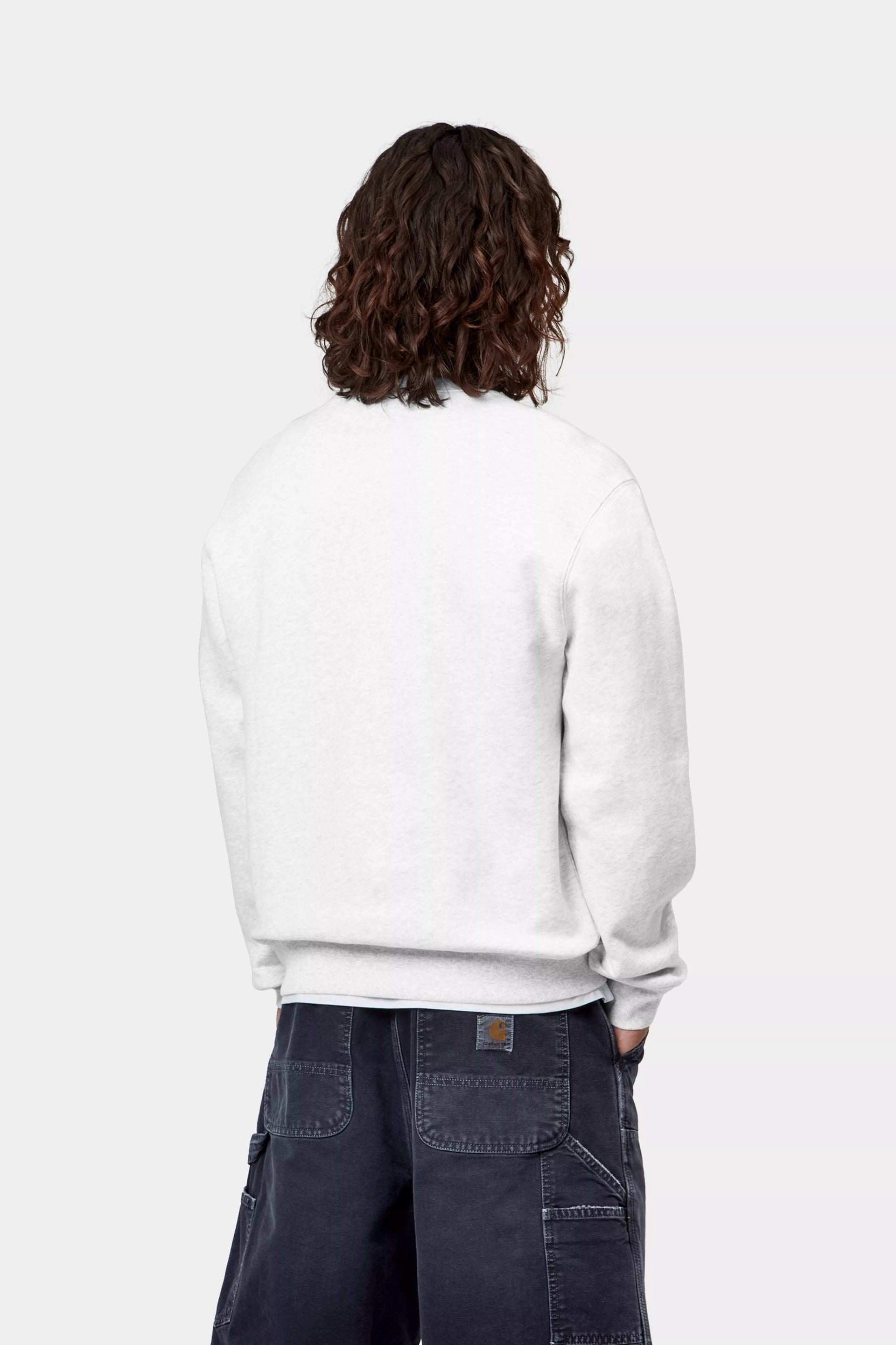 Sudadera Carhartt Wip Pinball Sweat Cotton Sweat - ash heather