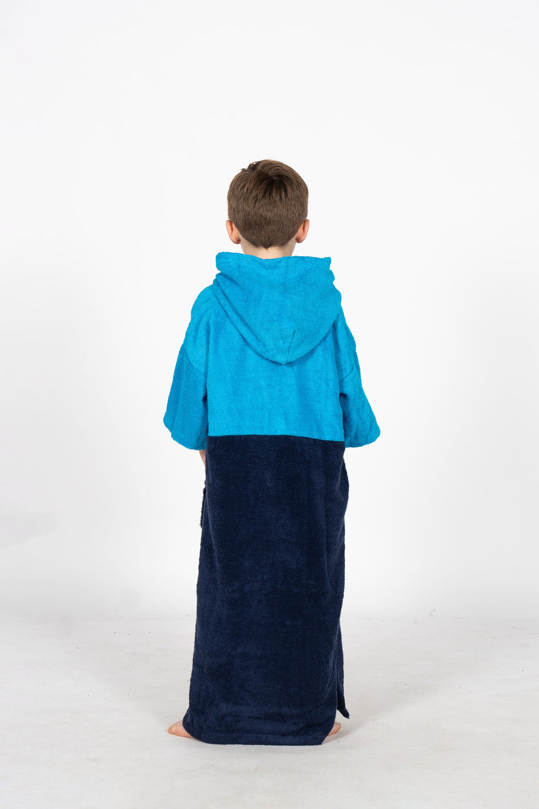 Ponchos Styling Bicolor - turquesa azul marino