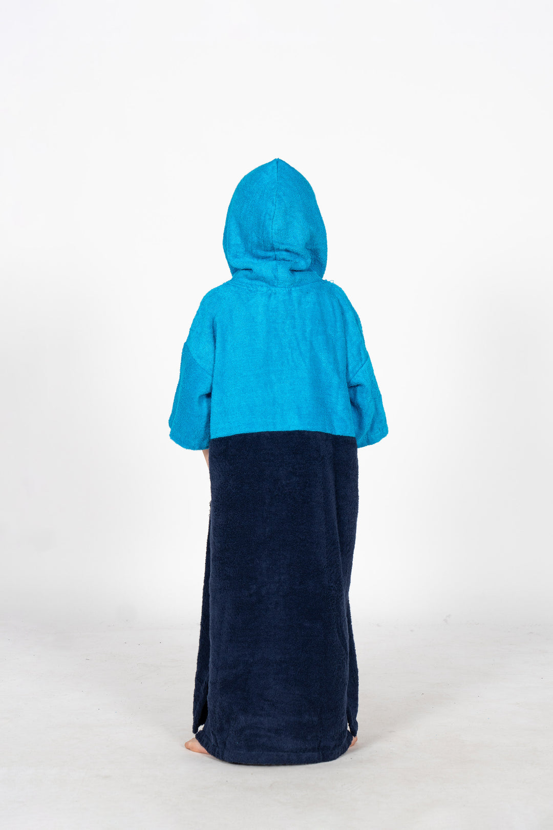 Ponchos Styling Bicolor - turquesa azul marino