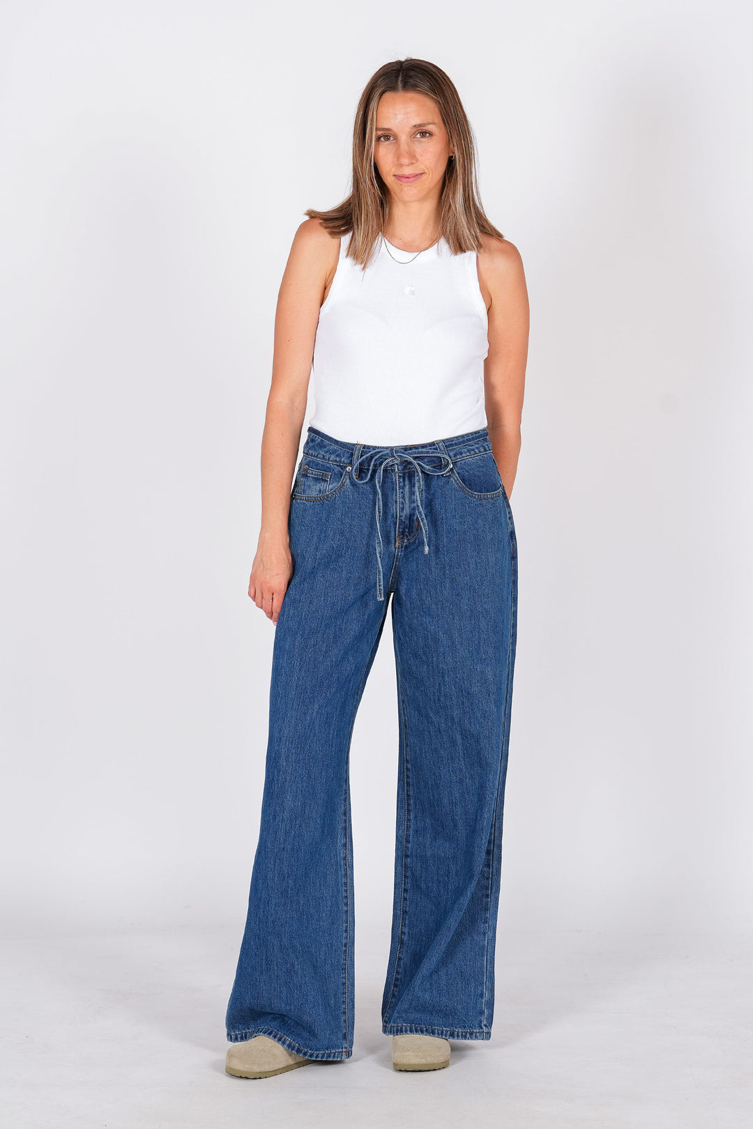 Pantalón Megan  - mid blue denim