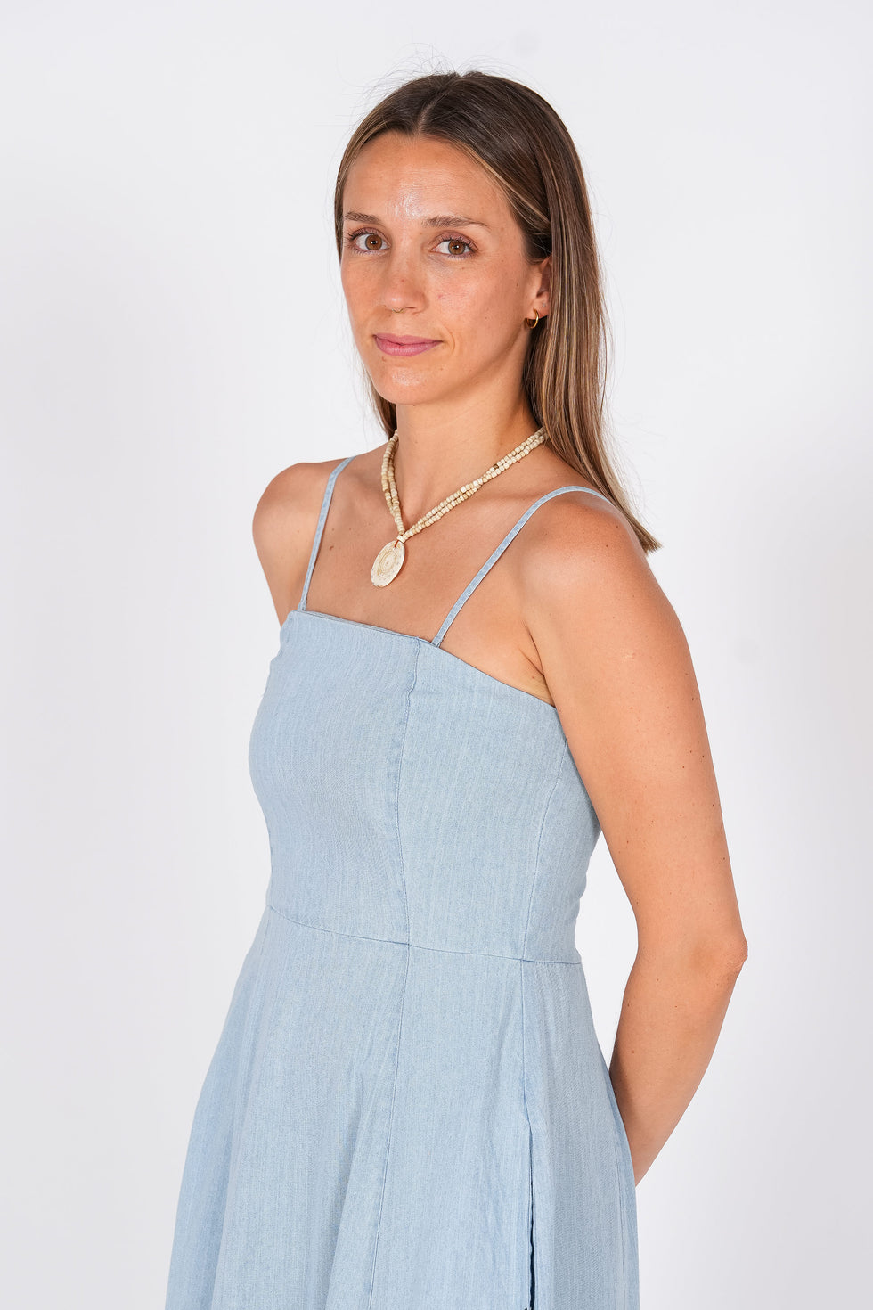 Vestido Persia - light blue demin loading=
