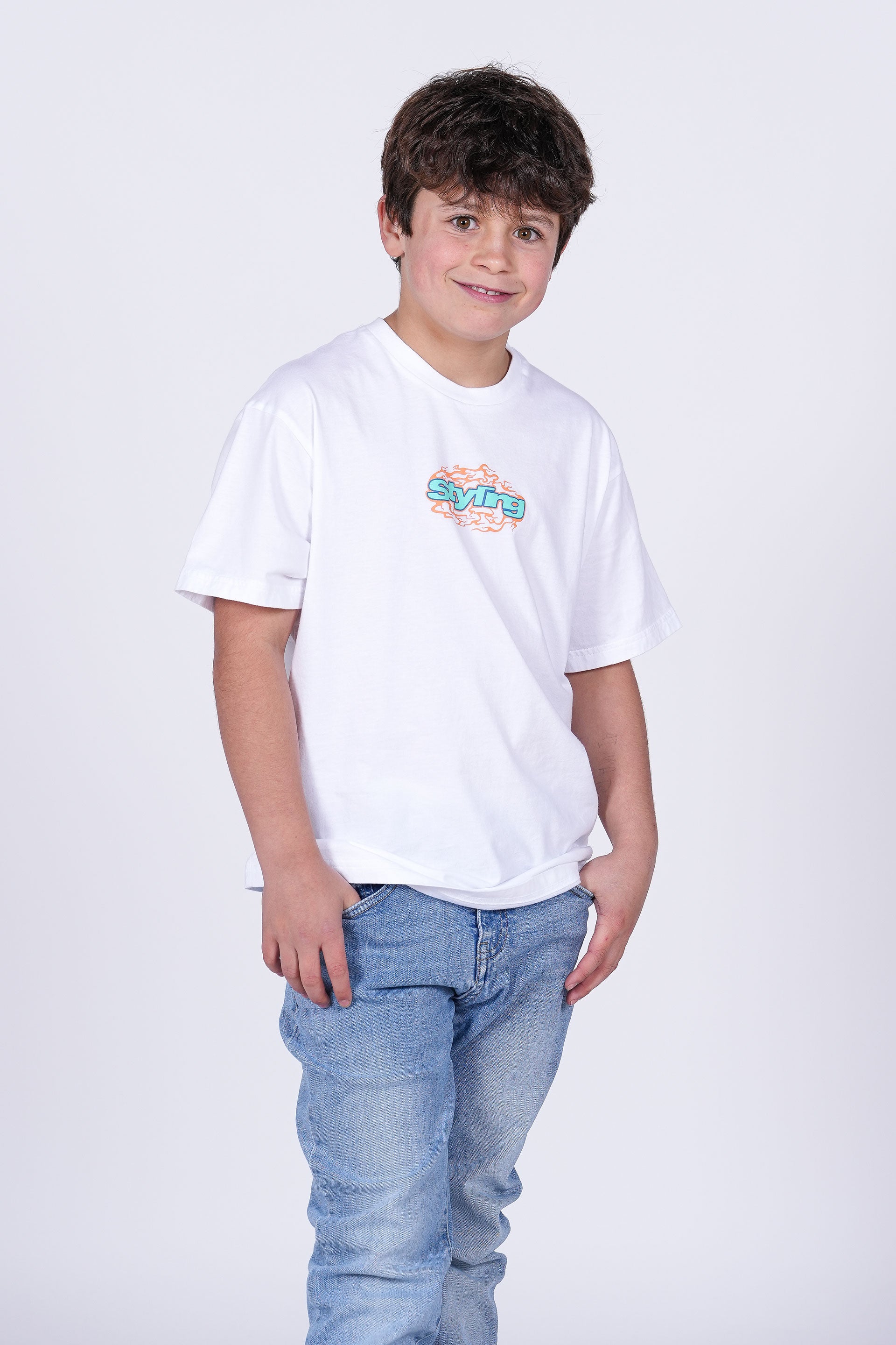 Camiseta Flames - blanco