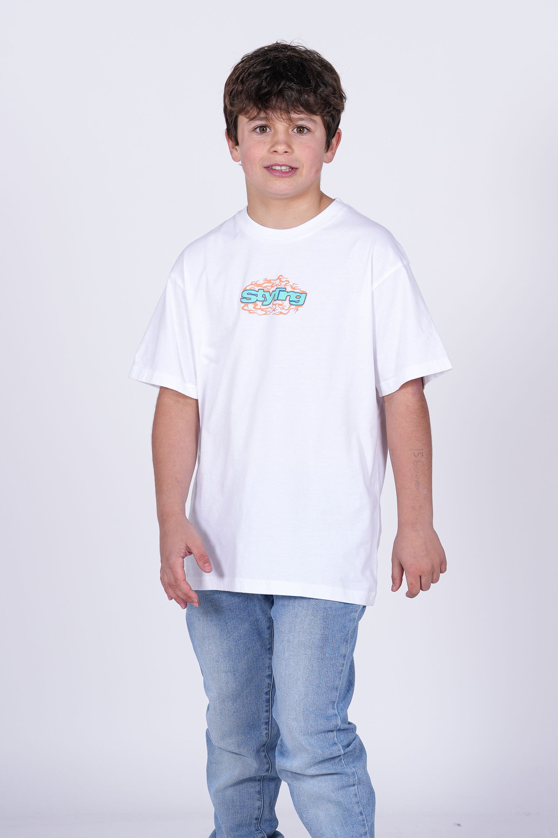 Camiseta Flames - blanco