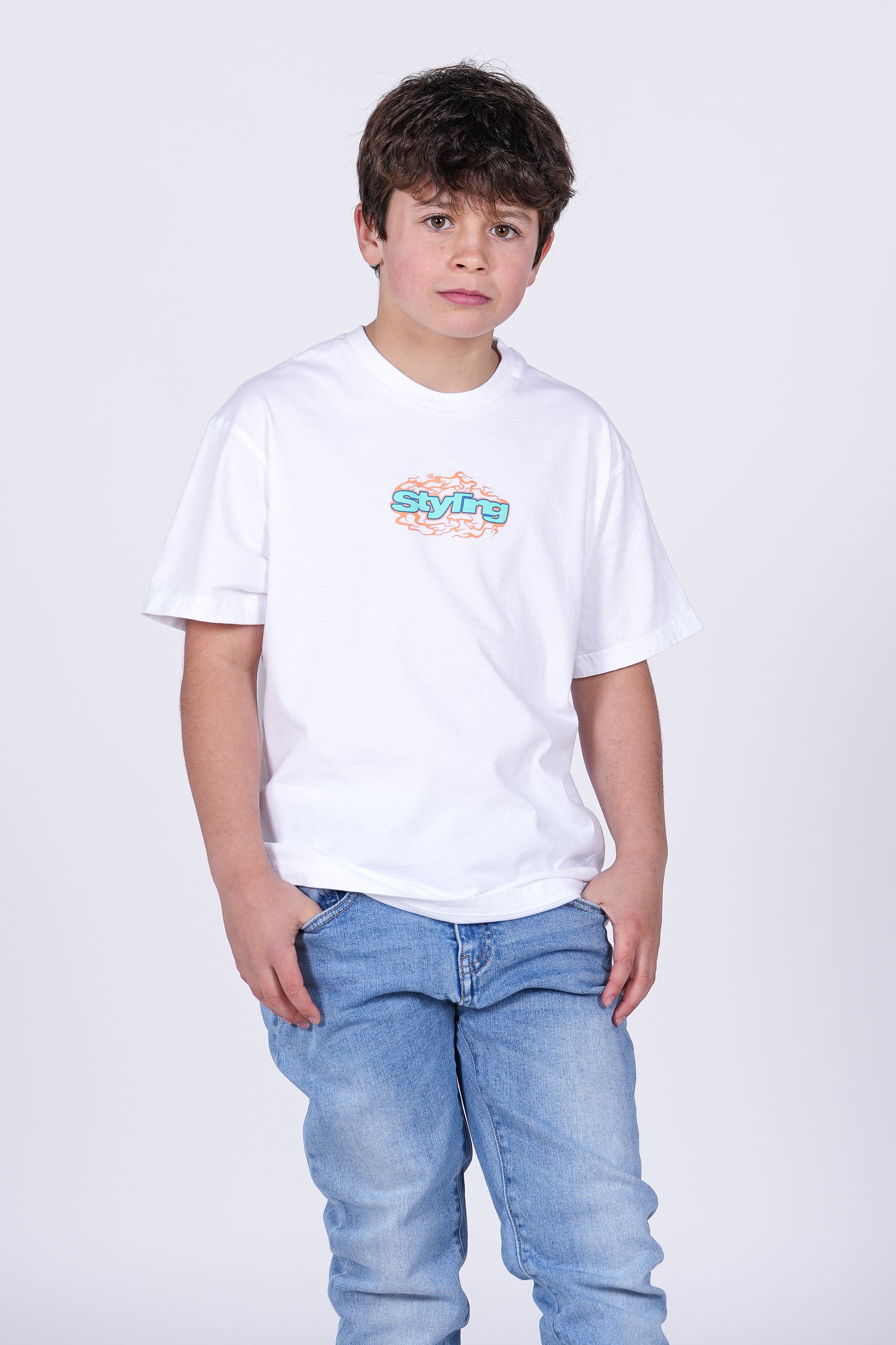 BABYL 「WHITE FLAME」 TEE Tシャツ Lサイズ Camiseta Flames - blanco – Styling