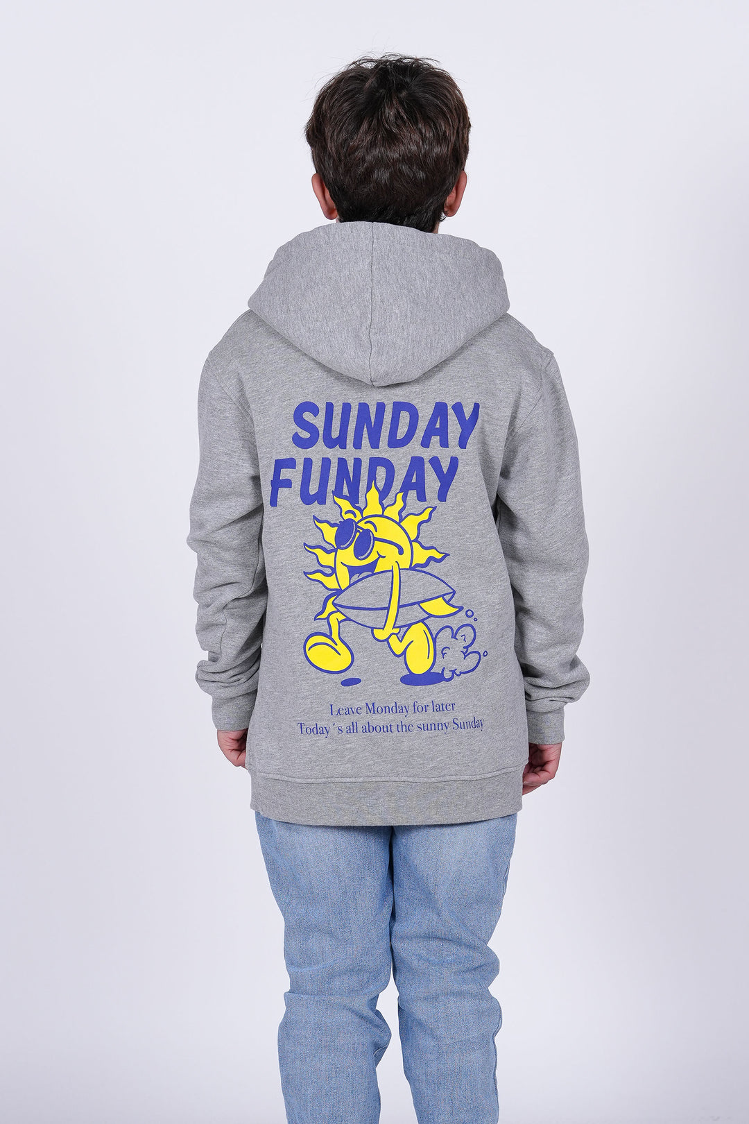 Sudadera Sunday Funday - heather gray