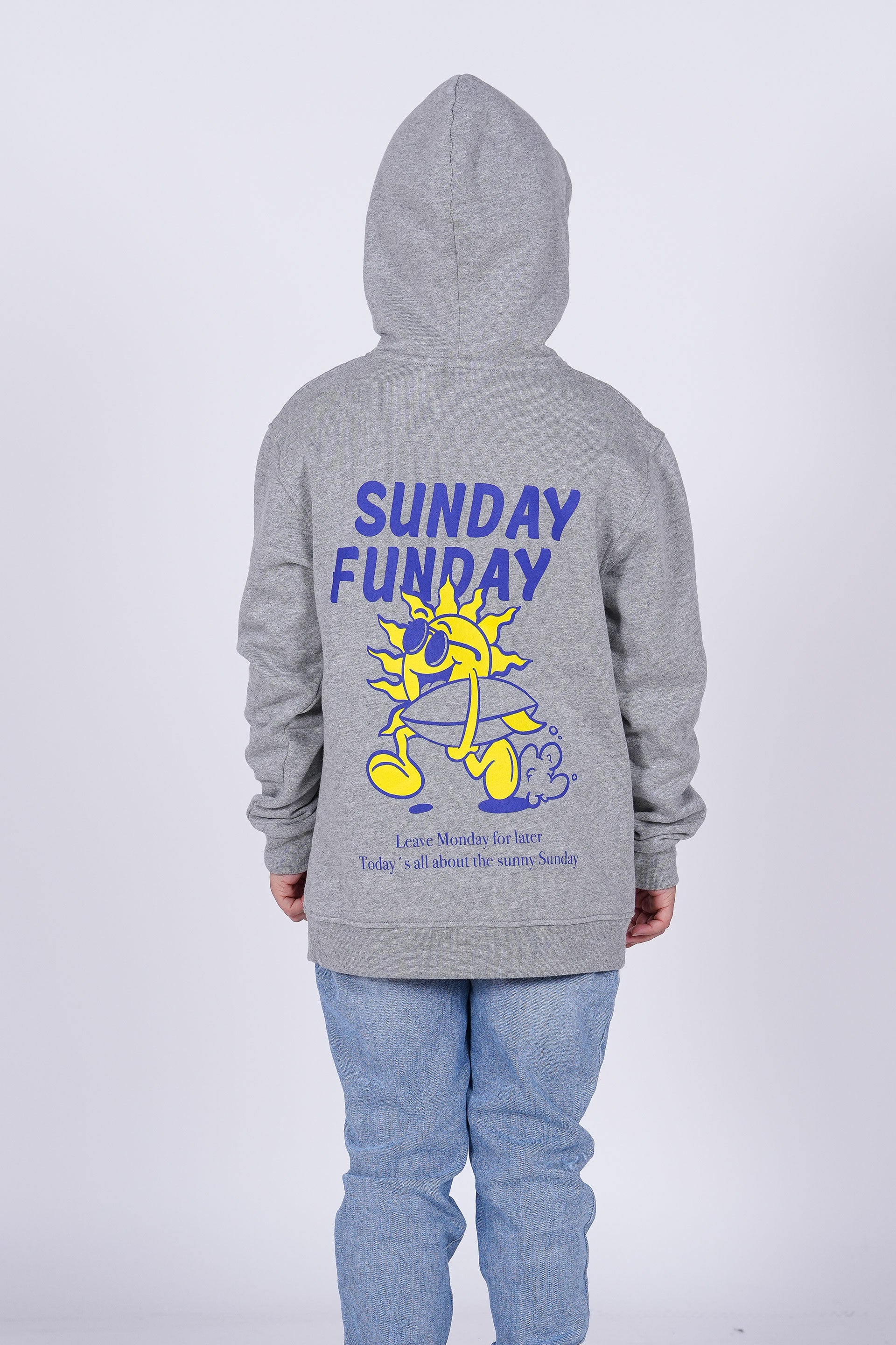 Sudadera Sunday Funday - heather gray