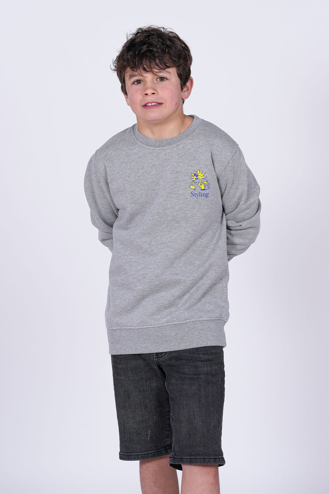 Sudadera Crew Sunday Funday - heather gray