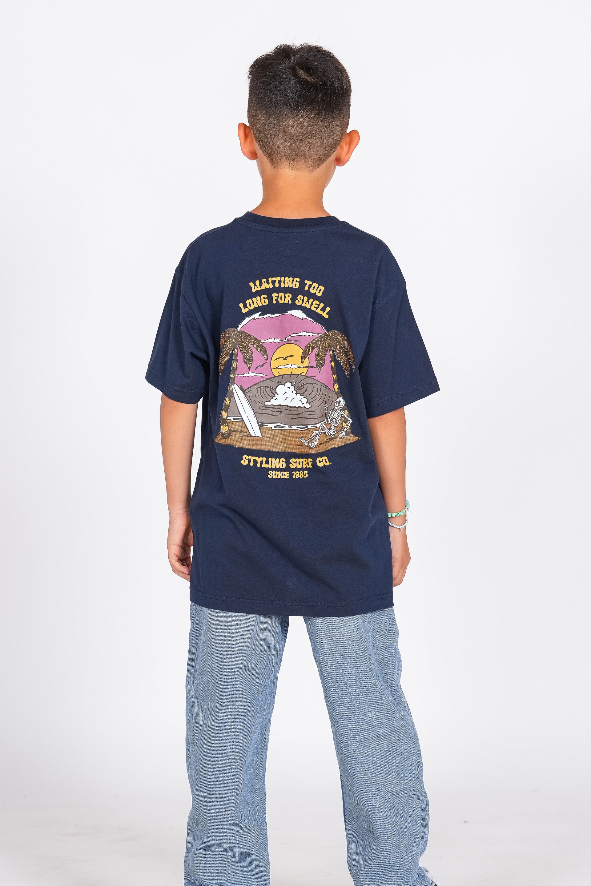 Camiseta Styling Waiting For - navy