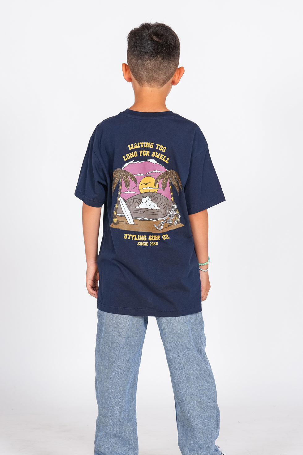 Camiseta Styling Waiting For - navy