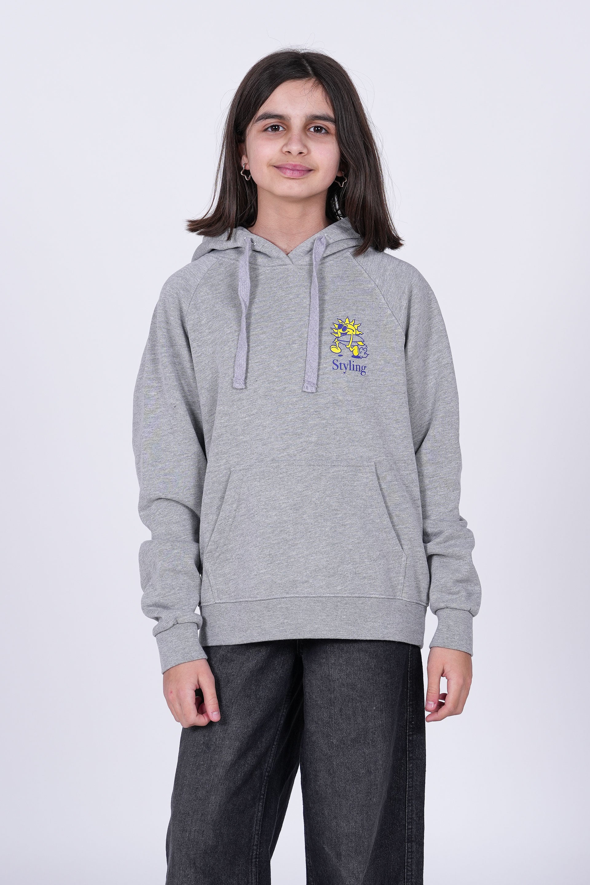 Sudadera Sunday Funday - niñaheather gray