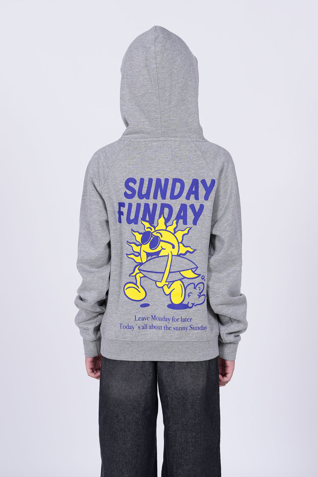 Sudadera Sunday Funday - niñaheather gray