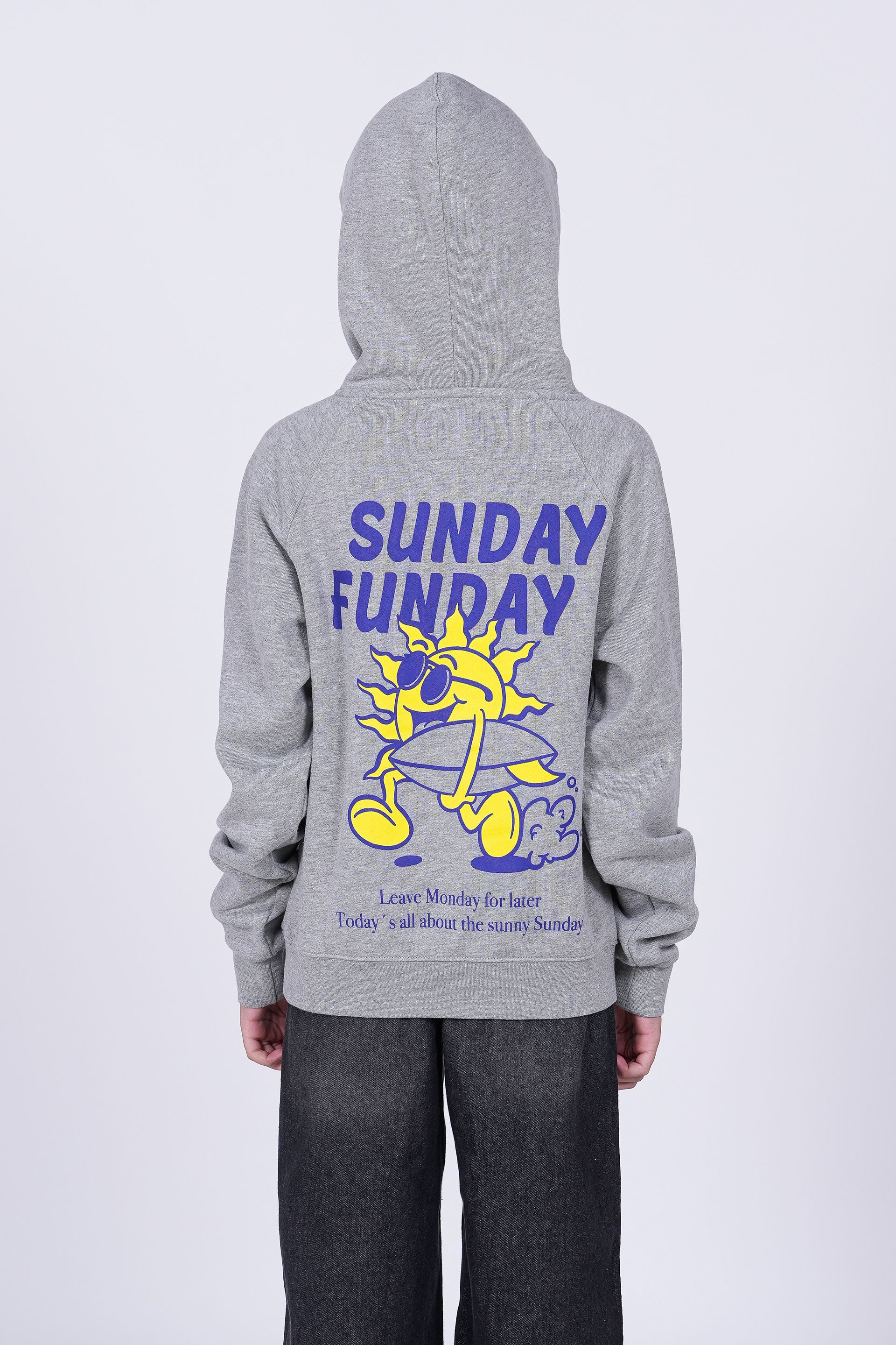 Sudadera Sunday Funday - niñaheather gray