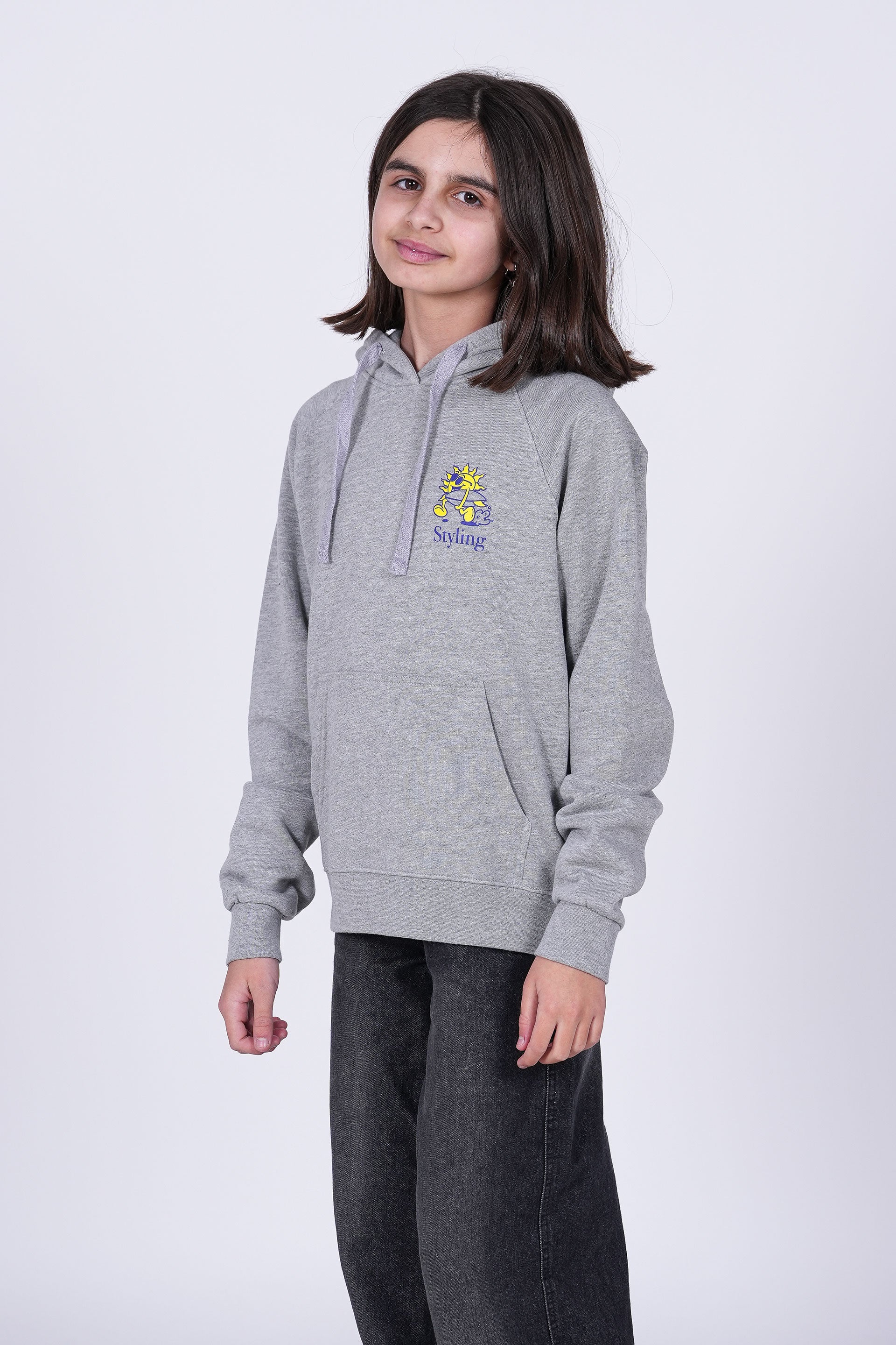 Sudadera Sunday Funday - niñaheather gray