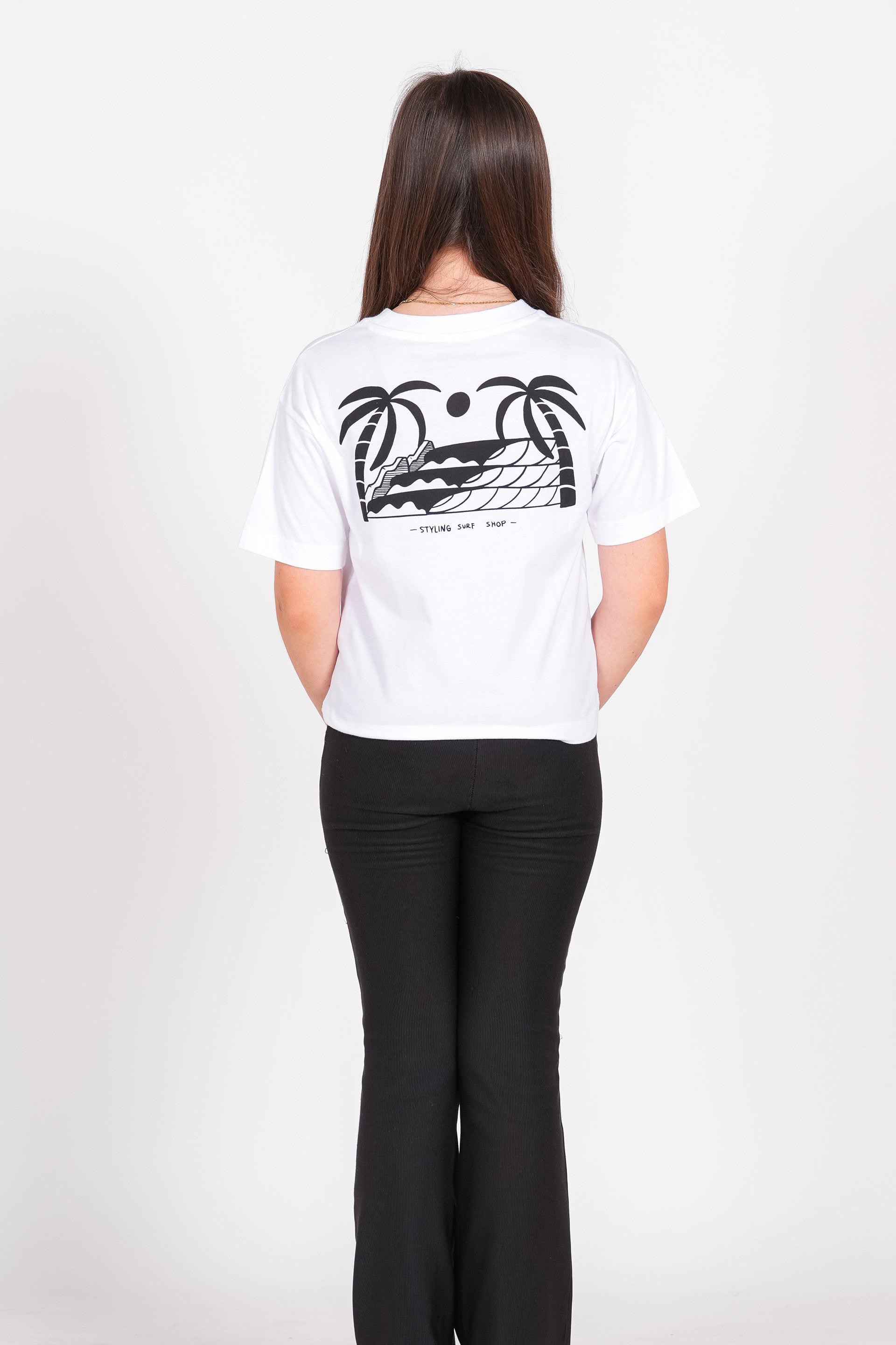 Camiseta Styling Palmeras - blanco
