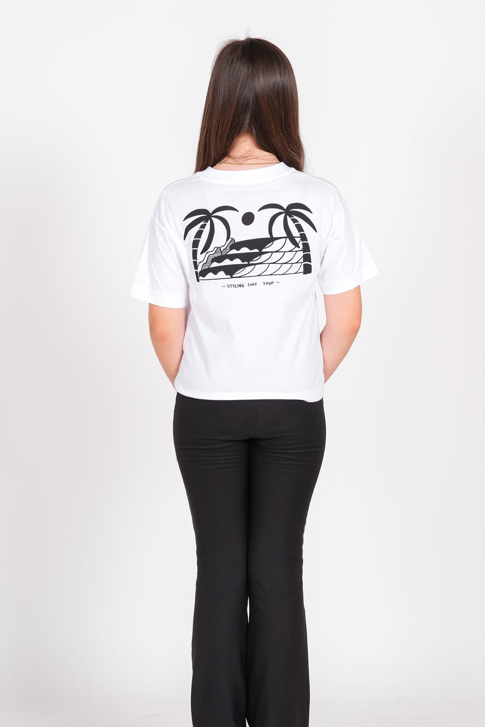 Camiseta Styling Palmeras - blanco