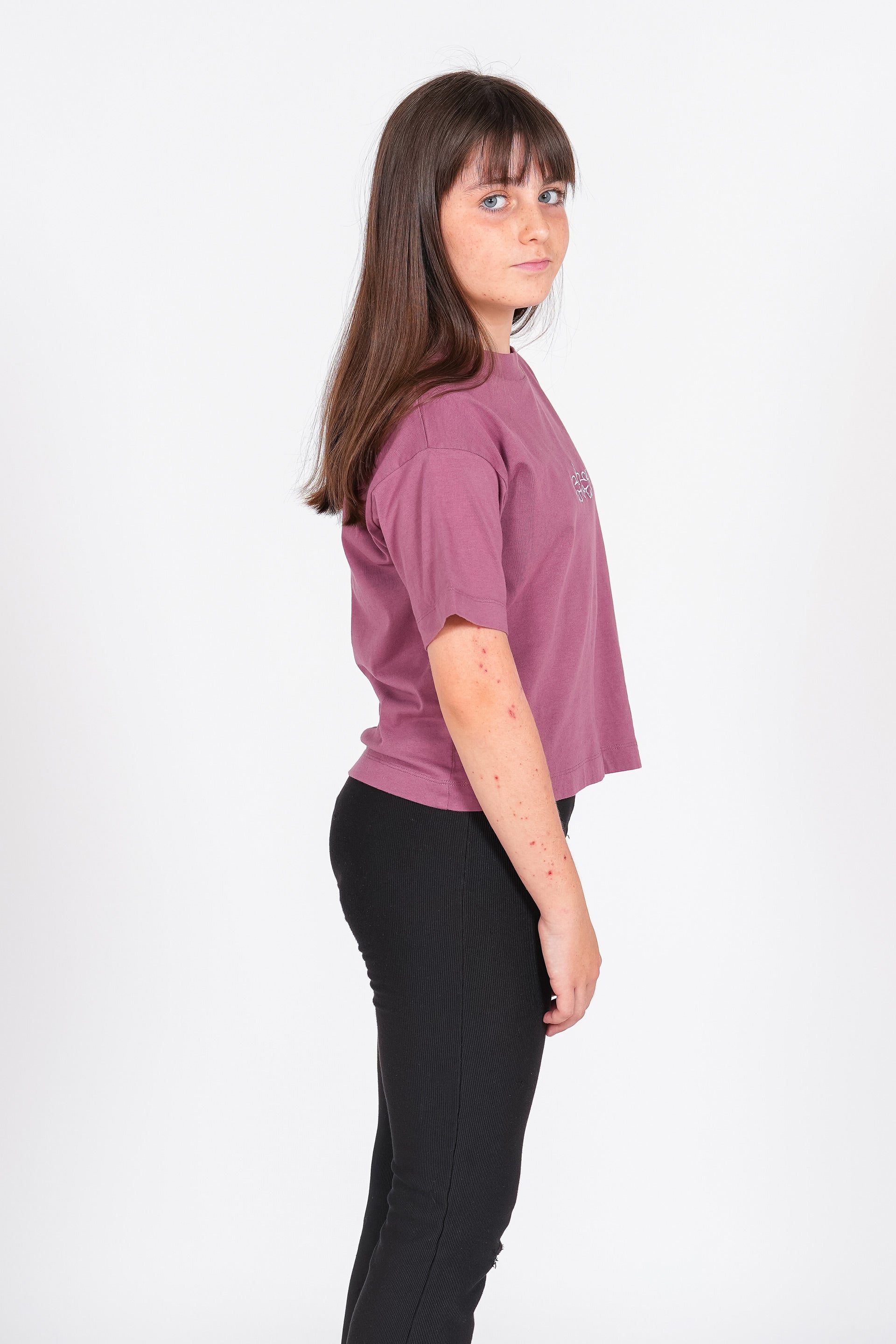 Camiseta Styling Flowers - cabernet