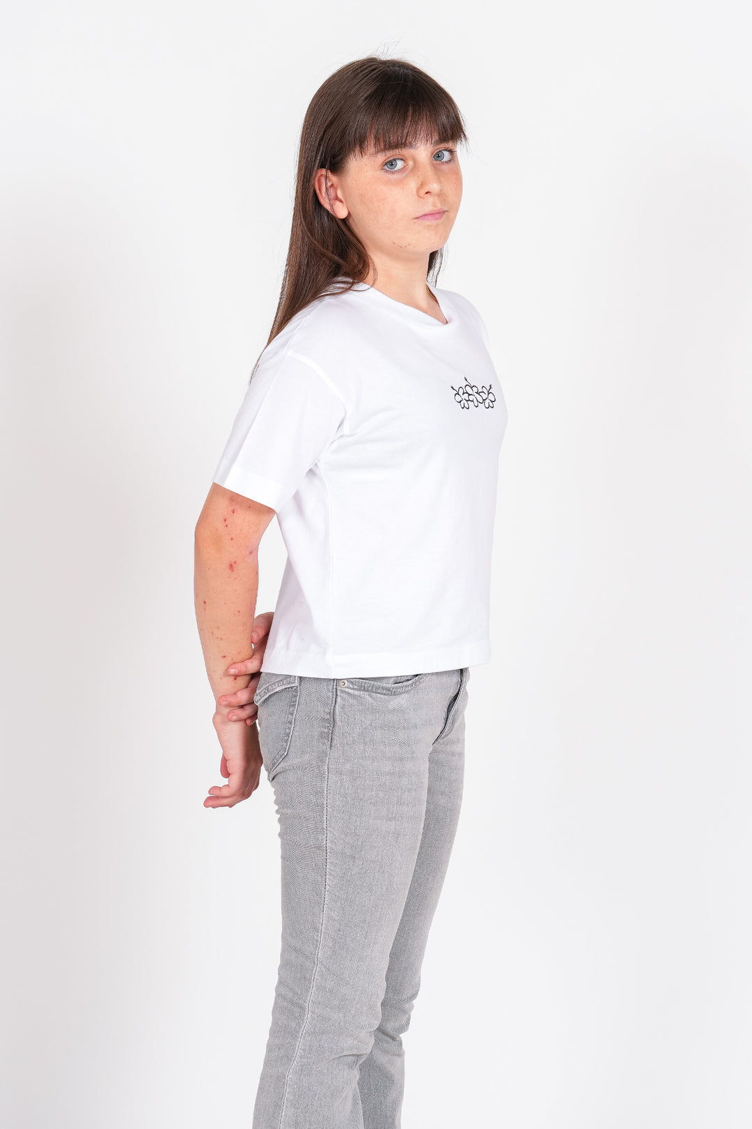 Camiseta Styling Flowers - blanco