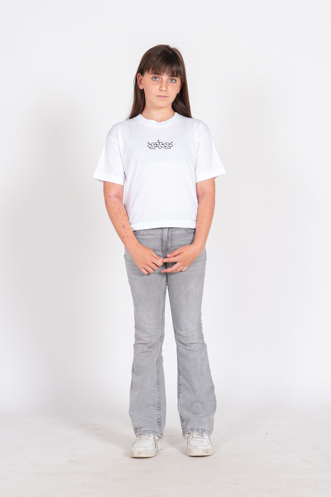Camiseta Styling Flowers - blanco