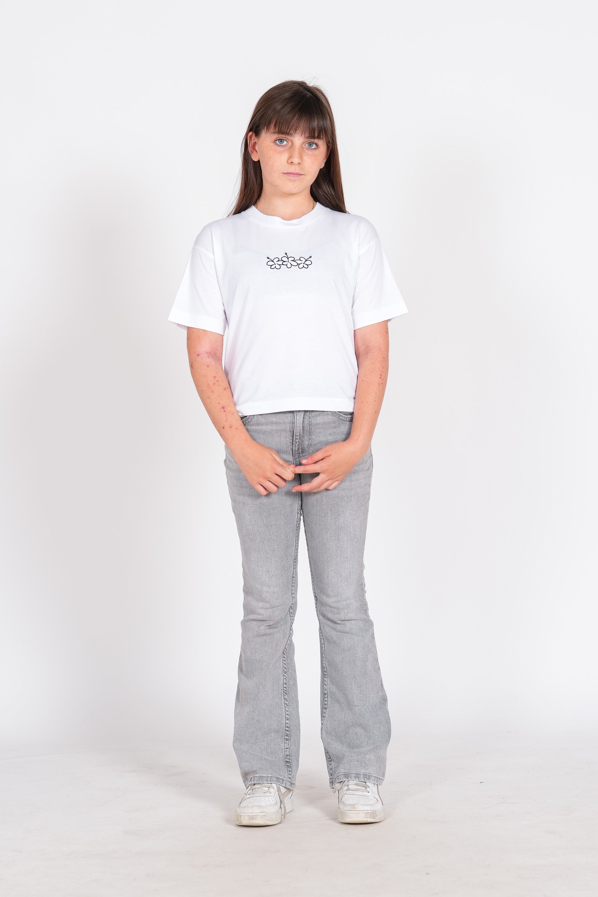 Camiseta Styling Flowers - blanco