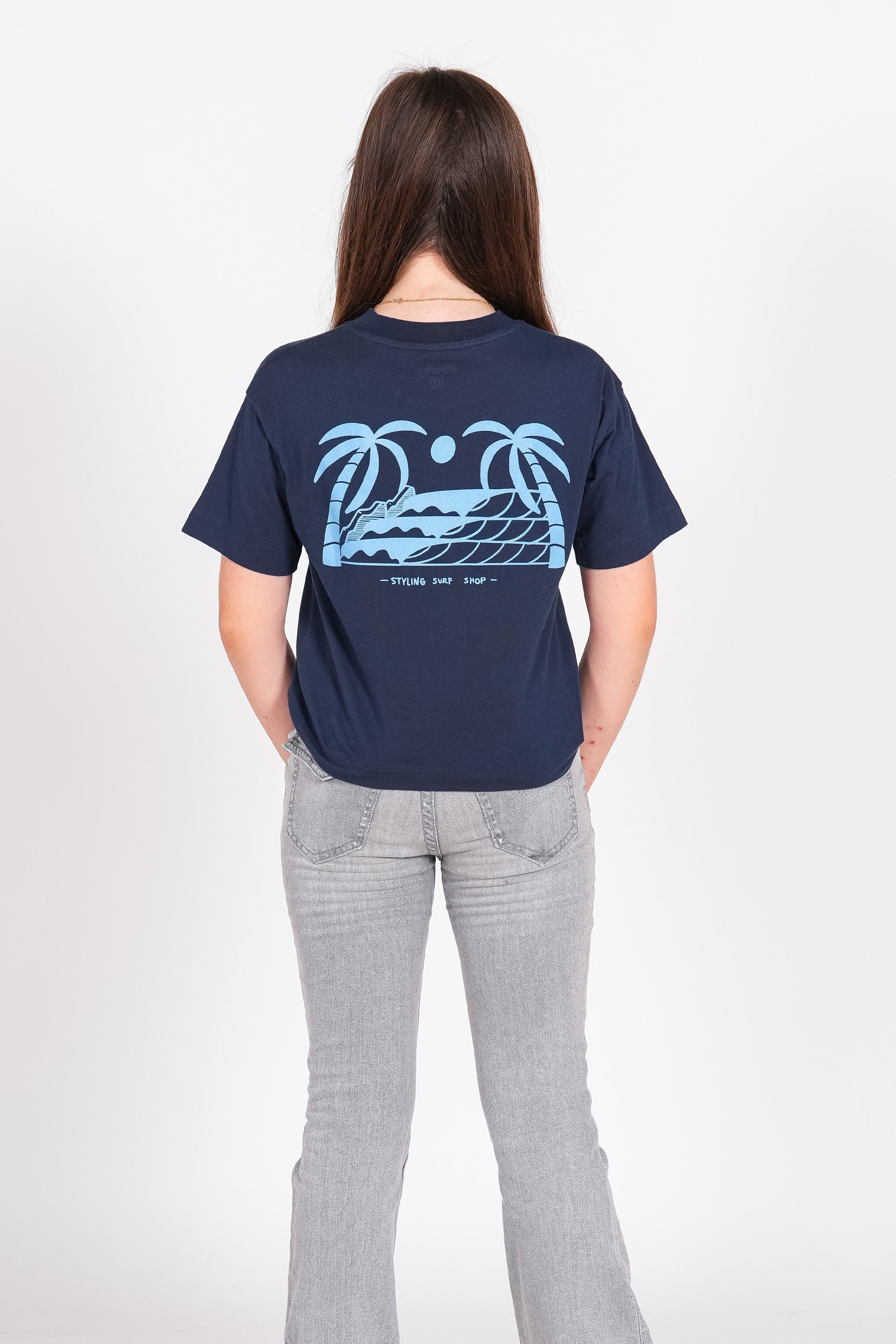 Camiseta Styling Palmeras - navy