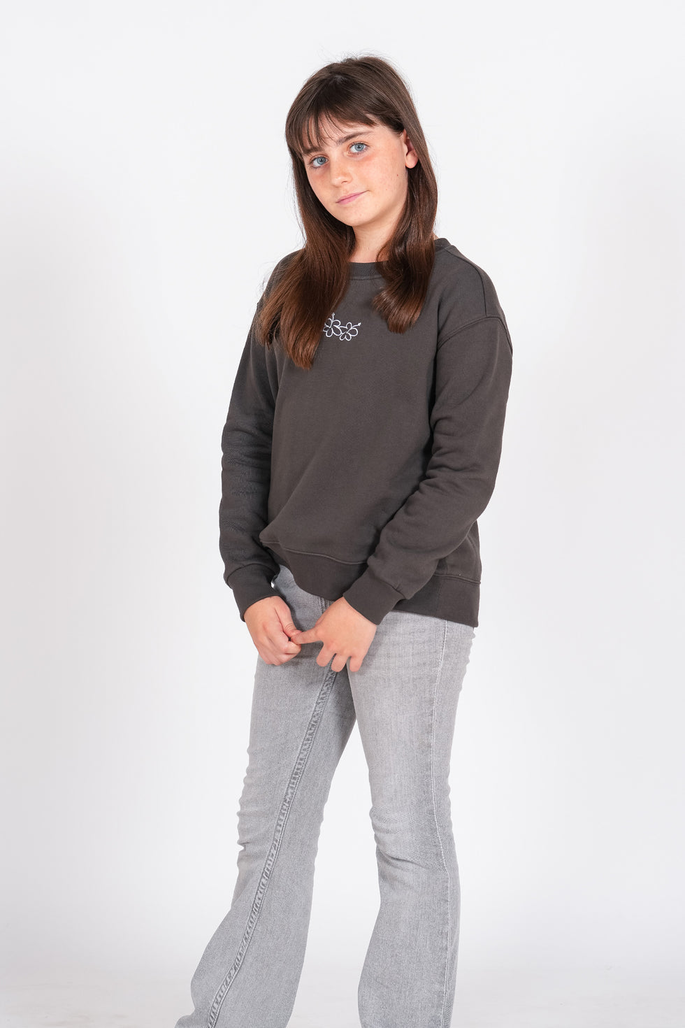 Sudadera Styling Flowers - antracita 25
