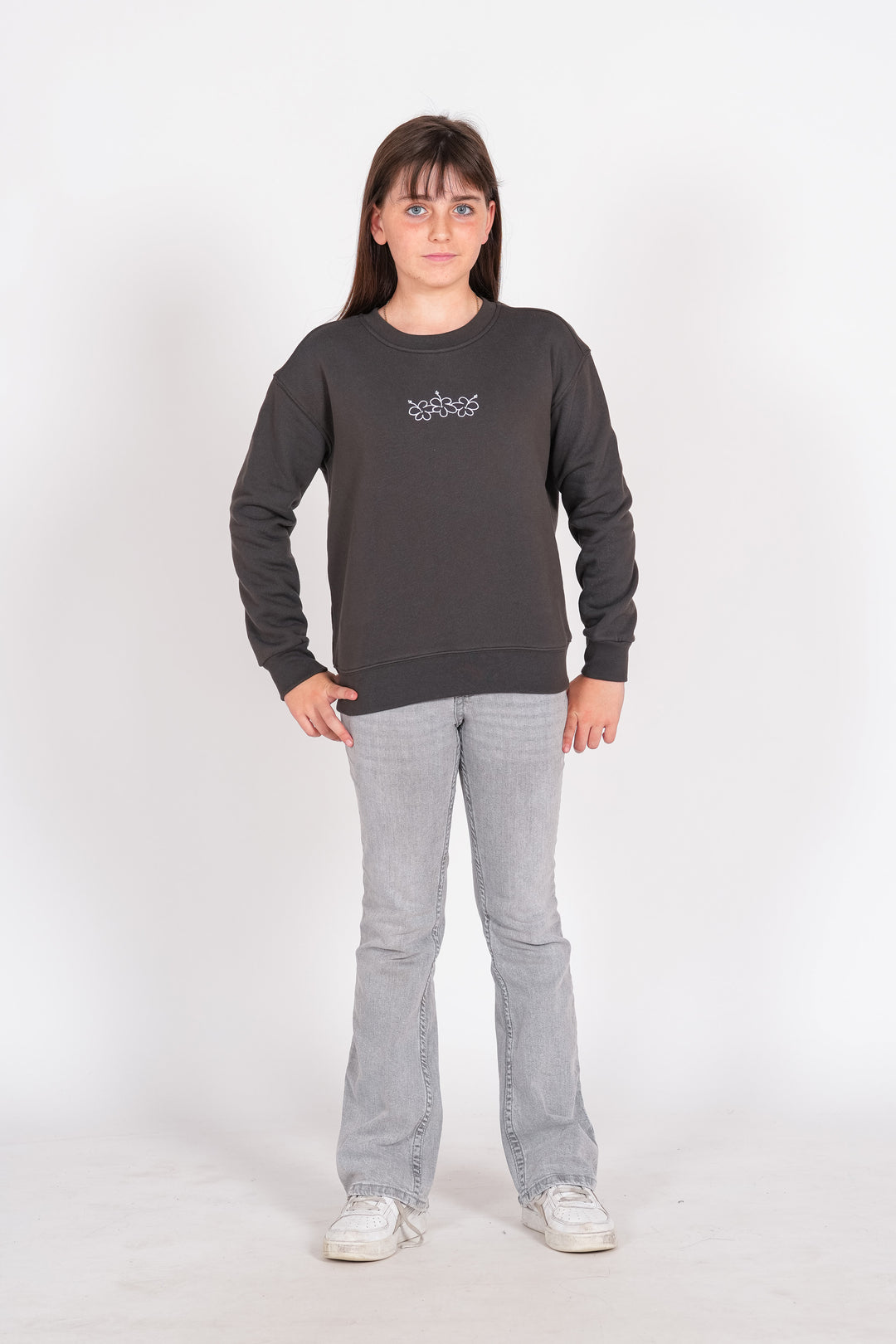 Sudadera Styling Flowers - antracita 25