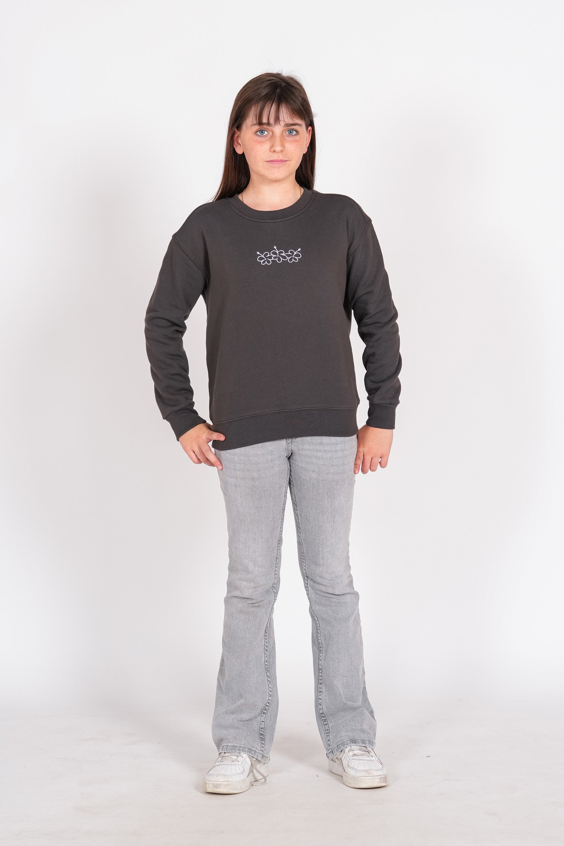 Sudadera Styling Flowers - antracita 25