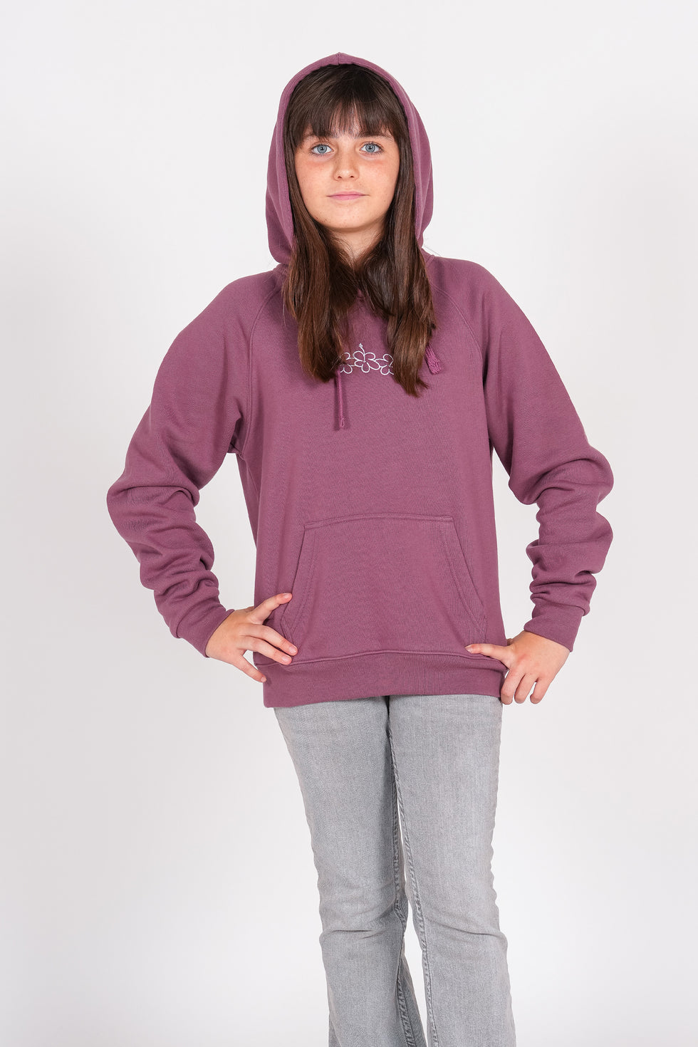 Sudadera Styling Flowers - cabernet