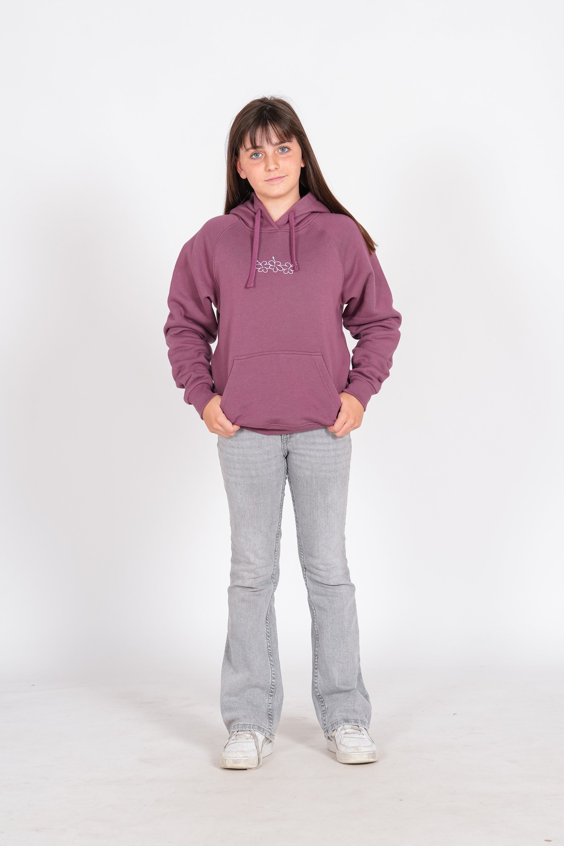 Sudadera Styling Flowers - cabernet