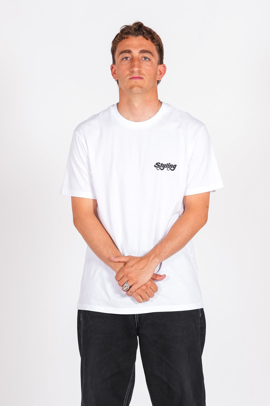 Camiseta Styling Circulo - blanco