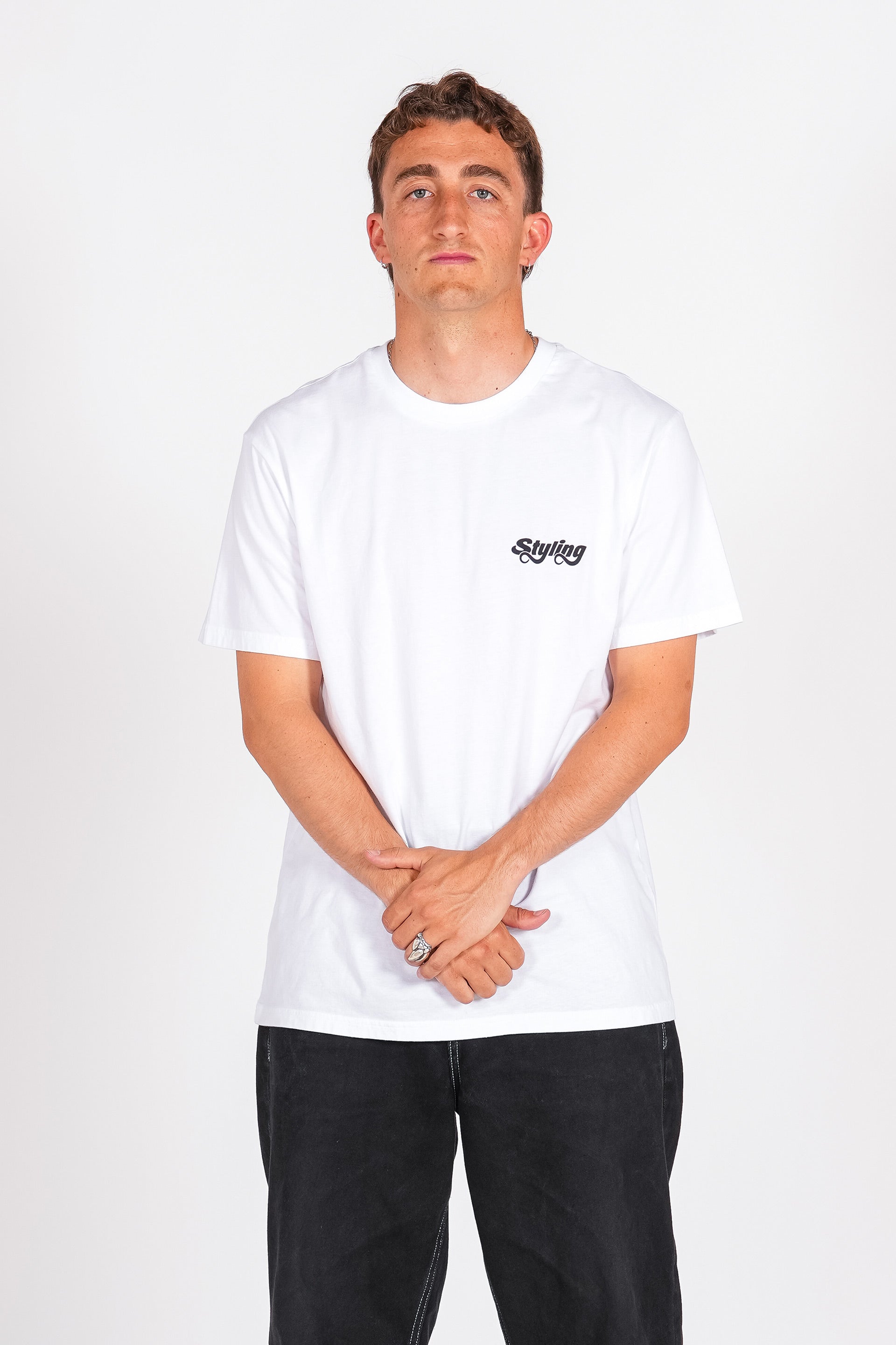 Camiseta Styling Circulo - blanco
