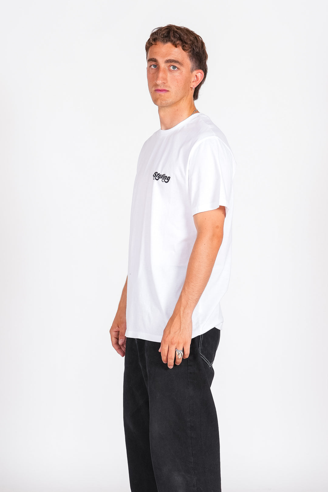 Camiseta Styling Circulo - blanco