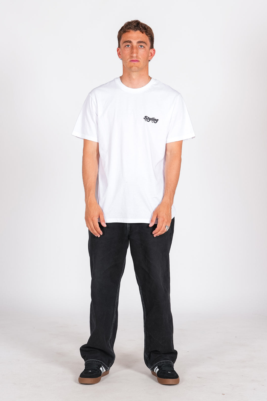 Camiseta Styling Circulo - blanco
